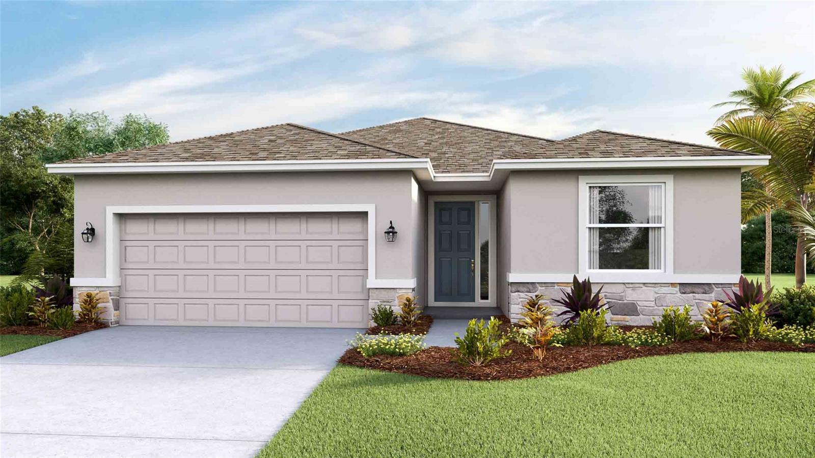 Under Construction. REDTAG SALE: Receive up to $15,000 towards closing costs and special interest rates with the use of our preferred lender Now to July 20th. This one-story, all concrete block constructed home has an open concept floor plan, featuring a spacious kitchen overlooking large living and dining areas that flow out to a covered lanai, a perfect place to relax or dine al fresco. At the front of the home, you will find two bedrooms that share a full bath, a laundry room off the garage, a fourth bedroom that is an optional den, and a powder bath. This home comes with installed stainless-steel dishwasher, range, and microwave. Pictures, photographs, colors, features, and sizes are for illustration purposes only and will vary from the homes as built. Home and community information including pricing, included features, terms, availability and amenities are subject to change and prior sale at any time without notice or obligation.