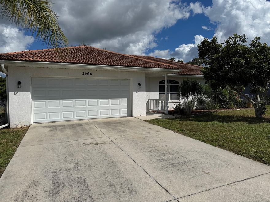 North Port home with City water/Sewer and free yard care as well.   This spacious home has 3 bedrooms, 2 bathrooms, and a 2-car garage, laminate and vinyl floors throughout, and a spacious kitchen with an inside laundry room with a washer/dryer.  Relax in the screened-in porch.  Conveniently located within minutes of many shopping and several dining options. Located within 30 minutes of several local beaches including Venice Beach and Englewood Beach.

Partially furnished, pick what you need and we'll remove the rest.   

Small pets are allowed, max of 2 pets with a 250 “Pet Fee” each.  No smoking allowed.