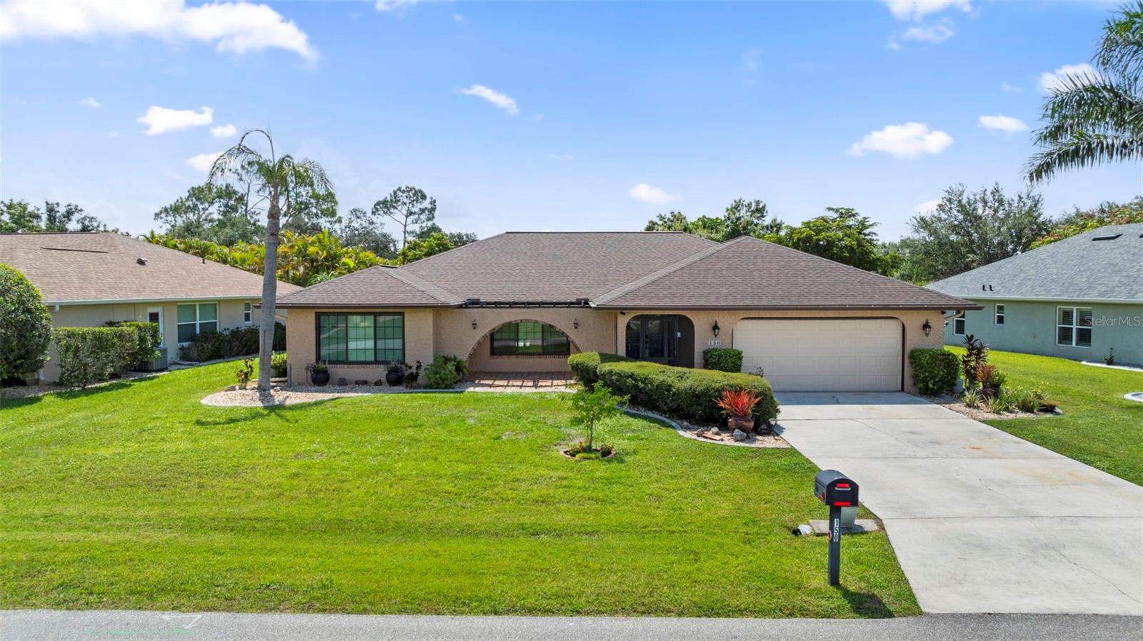 Don’t miss this large update pool home in Deep Creek. This home has a split floor plan with many updates. The master bedroom/bath is out of a designer’s book. The master has an electric fireplace with stacked stone. The master bath has a double vanity, large shower and a beautiful separate tub. Both vanities have beautiful cabinetry. Primary bedroom has a large walk-in closet. The Kitchen has been updated with beautiful cabinets and stone counters as well as newer stainless-steel appliances. The guest bathroom has also been updated. The windows and patio doors have all been upgraded to impact doors and windows in 2019, new roof in 2022 and new hot water heater in 2024. The lanai is very nice and large. The pool has been resurfaced in 2025. This beauty is move in ready.