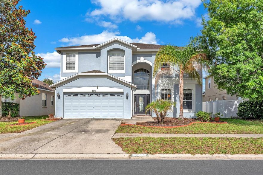 Welcome to this spacious 5-bedroom, 3-bathroom two-story home located in the desirable Asbel Estates community of Land O' Lakes. Offering 3,406 square feet of living space, this home combines functionality, comfort, and thoughtful updates in a convenient location close to shopping, dining, and commuter routes.
Inside, you’ll find formal living and dining rooms along with a large family room that flows seamlessly into the kitchen and dinette area, creating an ideal setup for everyday living and entertaining. The kitchen features granite countertops, stainless steel appliances including a dishwasher, range, microwave, and refrigerator, a pantry closet with a custom storage system, and plenty of prep space. A spacious laundry room with a utility sink adds extra convenience.
The flexible floor plan includes a first-floor fifth bedroom with a walk-in closet and access to the third full bathroom featuring a single sink vanity and tub/shower combo, making it perfect for guests, multi-generational living, or a home office. Upstairs, the oversized loft provides additional living space ideal for a media room, playroom, or workspace.
The expansive primary suite offers a sitting nook and includes a ceiling fan, an en-suite bathroom with a dual sink vanity, garden tub, separate glass-enclosed shower, two medicine cabinets, and generous storage. Bedrooms 2, 3, and 4 are all spacious, each with ceiling fans, and share the second full bathroom with a tub/shower combo.
Step outside to enjoy the covered back porch and vinyl-fenced backyard with space to relax, entertain, or play. Additional highlights include a 2-car garage, smart home front door lock and video doorbell, upgraded light fixtures in the living room, family room, loft, and primary bedroom, roof replaced in 2018, HVAC systems replaced in 2019, kitchen appliances replaced in 2022, and interior repainting completed in 2023.
Residents of Asbel Estates enjoy winding sidewalks, scenic ponds with conservation views, a private dog park, covered picnic pavilions with grills, playground, open green spaces, basketball court, and sand volleyball court. Conveniently located off US-41 and Land O’ Lakes Boulevard with easy access to the Suncoast Parkway, downtown Tampa, and Tampa International Airport.