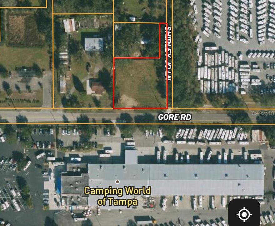 Zoned Commercial - high and dry land. Road frontage. Across the street from Camper World. High volume Road