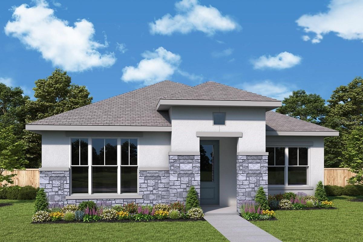 Under Construction. Welcome to the Mapleton by David Weekley Homes—a thoughtfully designed 3-bedroom, 2-bath home with an enclosed study and 2,004 square feet of smartly utilized space. This floorplan lives larger than its size, thanks to a wide-open layout and seamless indoor-outdoor flow.
Enjoy cooking and entertaining in the oversized kitchen, featuring abundant countertop space ideal for prepping and hosting. The expansive living area is filled with natural light, courtesy of oversized hurricane-impact windows throughout—creating a bright, inviting atmosphere while offering peace of mind and energy efficiency.
Step outside to your extra-large lanai, perfect for relaxing or entertaining year-round. A unique feature of this home is the detached garage located at the rear, providing both curb appeal and practical functionality.
Low-maintenance living is made easy with lawn care included, so you can spend more time enjoying the vibrant community amenities. Residents have access to a resort-style pool, fitness center, game room, and a dedicated lifestyle director who curates community events and activities.