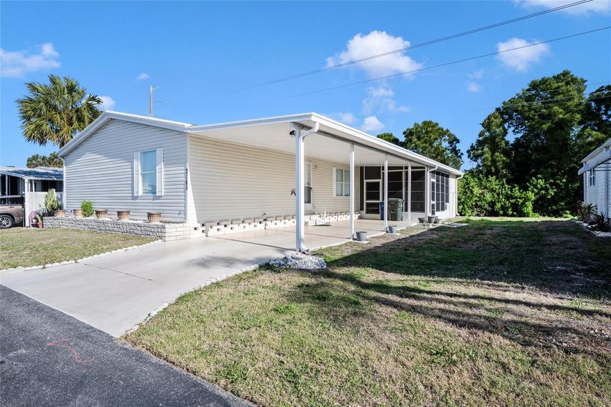 Welcome to your slice of paradise in Sarasota—one of Florida’s most desirable places to live! This Palm Harbor top-of-the-line model is located in the highly sought-after Venetian Park Estates, a vibrant and active 55+ manufactured home community, this beautifully furnished residence is a double-wide, 3 bedroom, 2 full bathroom home offers the perfect blend of comfort, style, and convenience. 

Step inside to discover a spacious, thoughtfully designed interior boasting charming country flair.  The split-floor plan, open concept layout home is being sold turn-key furnished and features an eat-in kitchen (a dinette room) custom cabinetry and a pantry! The primary bedroom has a walk-in closet, en-suite bathroom with a soaking tub and separate shower.  Bedroom #2 also offers a walk-in closet. An additional highlight includes convenient indoor laundry.
There is a screened lanai with Florida glass (a vinyl material) off of the kitchen, and large storage area and covered car port parking. Located just a short drive to the world-renowned Siesta Key Beach voted #1 in USA again, and only minutes from everyday essentials including Target, Walmart, and Costco, downtown Sarasota this location truly has it all.
Whether you're seeking a seasonal getaway or a full-time residence, this move-in-ready home is equipped with everything you need to enjoy the Florida lifestyle you've always dreamed of. This home backs to green space for privacy and tranquility when desired. Two parking spaces.

Boats and RVs have special parking areas. The community offers a Pool, Hot Tub, Club House and activities! Don’t miss this opportunity to own in one of Sarasota’s most welcoming and active communities with pool, Clubhouse and more where residents have water, sewer, trash, and internet included in association fees.