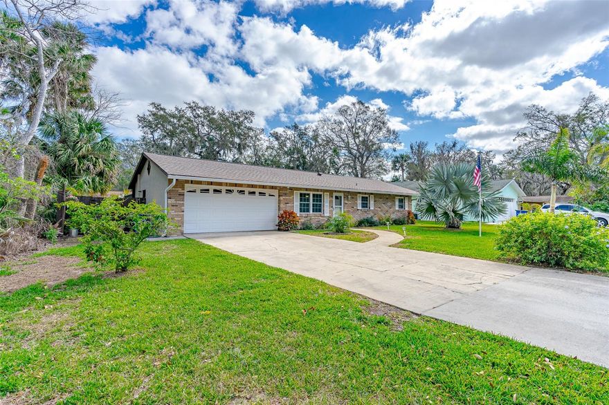 Florida Living at it's finest! If the words Privacy and Pool make your heart go pitter pat, then this is the home for you. The yard is fully fenced and the yard has a lush tropical feel. The Family Room and Primary Suite both open up on this lovely pool deck. Tile plank flooring through out the home and beautifully renovated bathrooms add to the WOW factor. In addition to the utility storage shed attached to the home, there is a shed which could be a Man Cave or She Shed for your projects. Roof 2023, pool resurfaced 2022, water heater 2022, Floors 2018, windows 2008, AC 2009. Close to boat ramps for the Intracoastal Waterway. ;Water: City