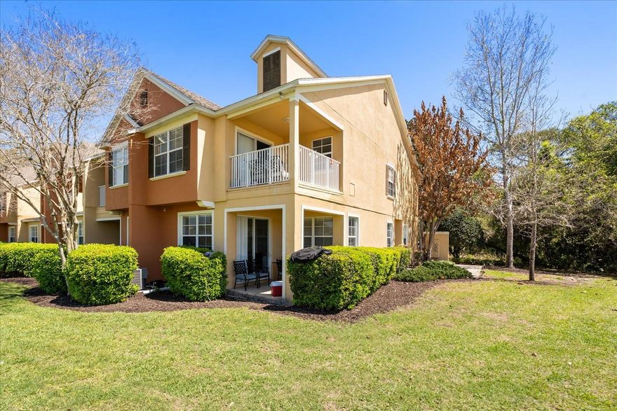 LOCATION LOCATION.  Private end unit townhome with extra parking in cul de sac. **Active membership available. NEW A/C. Fantastic 4 bedroom 2.5 Bathroom END townhome is located in the popular Carriage Pointe section of Reunion. Walk right in to the spacious home and find yourself in a large family room, dining kitchen combo, and kitchen with plenty of storage space and some stainless-steel appliances! The sliding glass door leads onto a patio with amazing GOLF VIEWS for relaxing outside in the sun. One bedroom is located on the first floor along with a half bath. The Oversized master bedroom is located on the second floor and comes with it’s own private balcony overlooking the gorgeous 17th hole of the signature Tom Watson course. This is the perfect centralized location to all major theme parks, with WALT DISNEY WORLD being just 2 exits away. Reunion is complete with 6 onsite restaurants from burgers at The cove to fine dining and sushi in the Grande, 12 Swimming pools including a MULTIMILLION DOLLAR WATER PARK, and amazing views of the DISNEY FIREWORKS from Eleven Rooftop Restaurant.