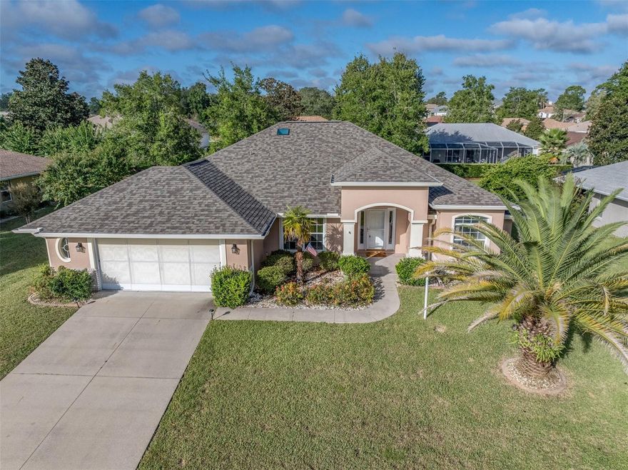 Welcome to Laurel Ridge! This beautifully maintained 3 bedroom, 2 bath block home is turnkey move-in ready and filled with upgrades. This home has been gently lived in. Brand-new ROOF with 30 year transferable warranty, new beautiful tile floors, no carpet, new stainless steel appliances, and NEW GRANITE countertops in the kitchen and in two bathrooms. The spacious floor plan features a cozy enclosed back porch, perfect for relaxing year-round, plus a garden tub in owners bathroom for spa-like comfort. The OVERSIZED GARAGE  has room for 2.5 cars, a golf cart too, with fresh epoxy floor paint, and a screened door. There is a skylight in the kitchen, and extra-clean interior add to the home’s appeal. New hot water heater 2025. Located in a desirable community with a sparkling pool , fitness gym, activities and golf courses nearby. You’ll also love the low HOA that includes internet and use of community center. Did I mention it is a pet-friendly lifestyle. Close to shopping, dining, and all conveniences, this home truly has it all. Best Buy in the neighborhood.