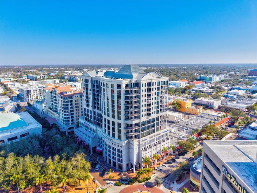 A Central LOCATION on Central Ave, in this rare opportunity to live at the HEART of downtown Sarasota while enjoying the calm, privacy, and personal service of a boutique luxury building. A quality of life can be found at the residence 15A Plaza Five Points. Plan to visit; this residence is located in the city’s historic Five Points—long recognized as the cultural and social crossroads of downtown—this address is adjacent to the park, the bayfront, theaters, nearby galleries, restaurants, breakfast stops, the farmers markets, Whole Foods, and signature Sarasota events at the Opra House all just steps from your door. See our photos. This 15th-floor residence provides city views and is a healthy 1,595 square feet. This offering includes two bedrooms, two bathrooms, and a well-appointed kitchen with European-style wood cabinetry that delivers a clean, warm, modern look, paired with consistent, full-height cabinet runs that signal storage, symmetry, and design discipline. An efficient open layout and higher elevated city views from the corner lanai. The floor plan balances interior openness with privacy; see the 3D plan in the photo display. This offering is ideal for full-time living or a refined lock-and-leave retreat. Secure parking and dedicated storage enhance day-to-day convenience. Plaza Five Points is intentionally uniquely different. With only 49 residences, the building offers a quiet, uncrowded atmosphere rarely found in downtown high-rises. Residents frequently note the sense of calm, privacy, and personal service while still enjoying an active, welcoming community. An added benefit is that the building is self-managed, with long-tenured on-site leadership and staff who know the property well, so you can expect consistent care, cleanliness, and service. Amenities are designed for real living: a heated pool with full-sun exposure, a spa, a beautifully updated clubroom overlooking the pool, a full guest suite is available for your visitors with step-out access to the pool area, concierge services, secure package handling, and a newer, well-equipped fitness center. Optional social engagement includes organized gatherings and group outings, while still preserving a respectful, low-key environment. Built in 2005 to modern hurricane standards, Plaza Five Points has long been admired for its construction quality, intimate scale, and enduring appeal. Market appeal reinforces the long-term value of residences at this address—particularly when offered in alignment with market expectations. A rare downtown Sarasota offering where location, culture, privacy, and warmth come together—Residence 15A delivers not just a home, but a lifestyle rooted in connection, walkability, and quiet sophistication. Schedule a private showing today.
