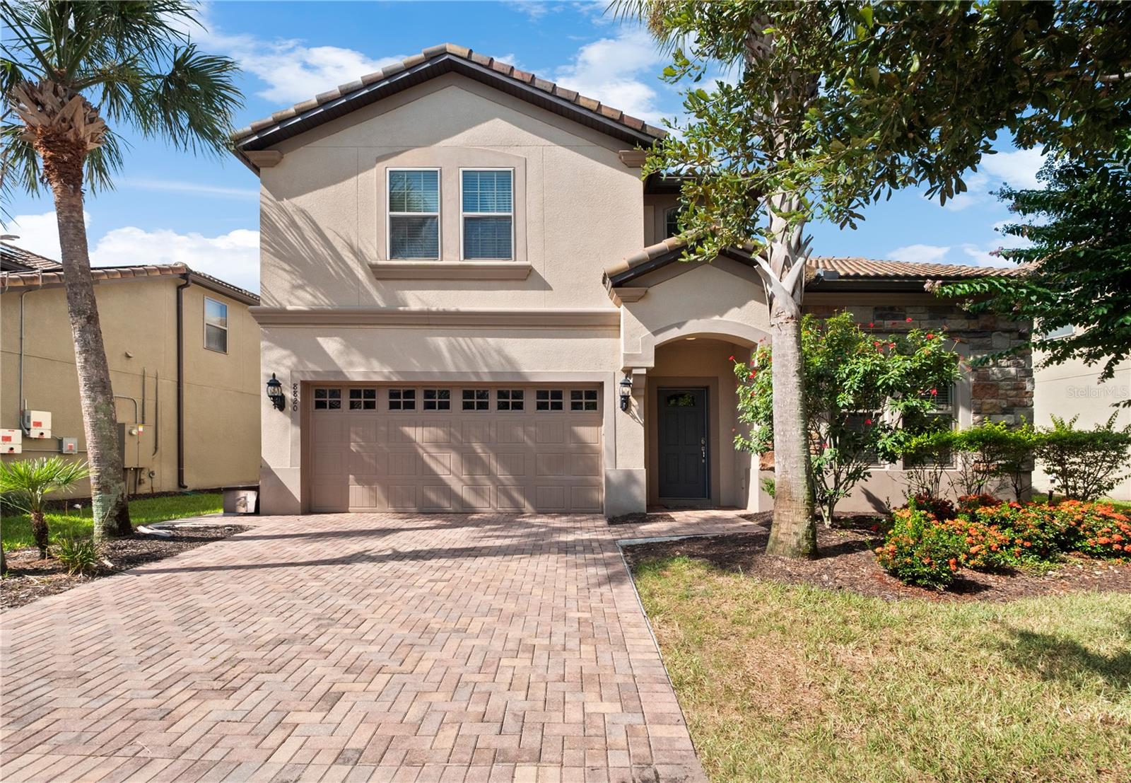 This fully furnished 8-bedroom, 6-bathroom home offers over 4,000 sq. ft. of living space and is ideal for large families, second-home buyers, or investors seeking a high-occupancy rental property. Featuring three master ensuites—one on the first floor and two upstairs—this home provides exceptional comfort and privacy for multiple guests.
Enjoy your own private pool and spa, surrounded by a pavered deck and a large covered lanai—perfect for outdoor dining and relaxation. The property is located within walking distance to the community clubhouse, resort-style pool, playground, and other amenities.
Inside, there is no carpet anywhere—LVP flooring in all bedrooms and the upstairs loft, with tile flooring throughout the main living areas. The spacious kitchen features cappuccino colored shaker cabinets, granite countertops, a modern backsplash, and a large center island with ample seating. The open floor plan includes a formal dining area and a living room with pool views.
The primary suite downstairs is oversized with two walk-in closets and a luxurious ensuite bathroom featuring a soaking tub, glass-enclosed walk-in shower, dual vanities with granite countertops, and direct access to the pool deck. A second bedroom downstairs is conveniently located next to a full bathroom with a walk-in shower.
Upstairs, the large loft functions as a second living area or game room, complete with a pool table and air hockey. Two additional master suites upstairs include spacious bathrooms with dual vanities and walk-in showers. All bedrooms are tastefully furnished and decorated, making this home move-in or rental ready.
Additional features include a tile roof, pavered driveway, custom drapery, and quality furnishings. There is also a unique opportunity to purchase the neighboring home (8820 & 8824 Rhodes) for side-by-side ownership.
Contact us today to schedule your private showing and experience all this exceptional property has to offer.