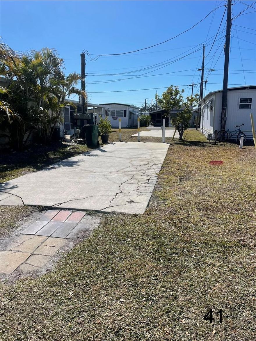 Welcome to lovely Jet Park! Jet Park is a great low key, active 55+ community located in a great central location of Palmetto. Close to shopping, restaurants, groceries and many major thoroughfares.  Low monthly fees of only $195 a month.  Bring your RV, trailer, 5th wheel to Florida whenever you want! Sites will also accommodate a mobile home or park model. Jet Park has a boat ramp for the residents which gives you direct access to the Gulf of America.  There is also a picnic area with fire pit, kayak launch, shuffleboard, pool, full clubhouse with kitchen. Lot size 47 x 27