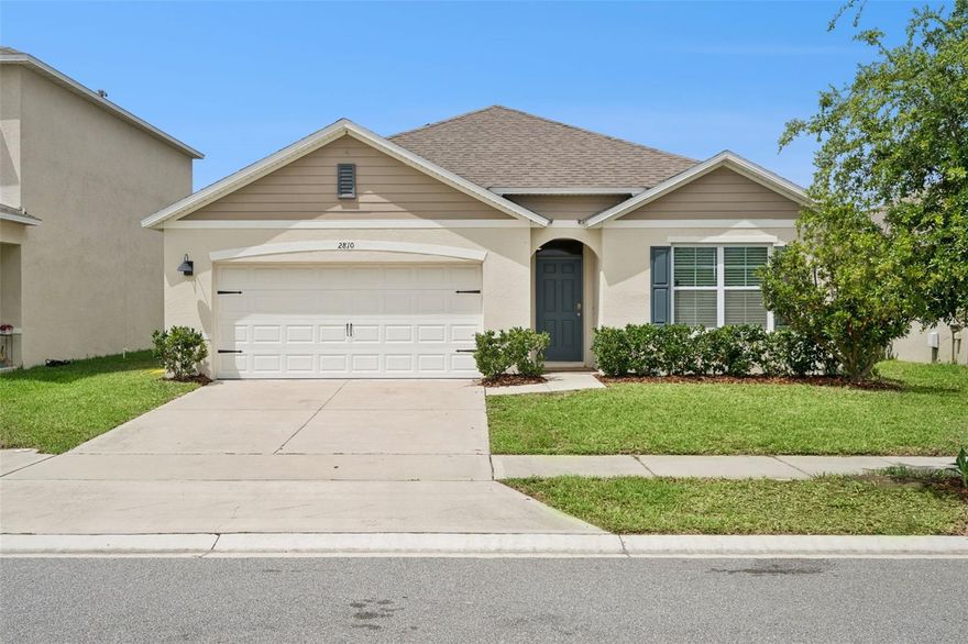 SELLER IS OFFERING UP TO $28,000 TOWARDS BUYER'S CLOSING COSTS and PREPAIDS or WILL PAY OFF THE SOLAR PANELS!
Welcome home to this stunning ONE-STORY, 4 BEDROOM, 2 BATHROOM residence featuring SOLAR PANELS for energy efficiency and a low electric bill, along with a BEAUTIFUL WATER VIEW. Built in 2021, this thoughtfully designed home welcomes you with a SPACIOUS ENTRYWAY. To the right, you will find two bedrooms that share a FULL BATHROOM, while an additional bedroom sits to the left along with convenient access to the laundry room, complete with an energy-efficient washer and dryer.
As you continue through the home, the entry hallway opens to an expansive kitchen, dining, and family room, creating the perfect space for both everyday living and entertaining. The kitchen is beautifully appointed with 42-INCH WOOD CABINETS, STONE COUNTERS, STAINLESS STEEL APPLIANCES, and a WALK-IN pantry.
The OPEN LAYOUT flows seamlessly into the dining area and family room, with direct access to a COVERED, SCREENED LANAI OVERLOOKING THE BACKYARD WITH A VIEW. Enjoy outdoor living at its finest with an IRON FENCE, EXTENDED PAVER PATIO, AND A FIRE-PIT THAT DOUBLES AS a GRILL. 
The spacious primary suite is privately located off the family room and offers a large en-suite bathroom with DUAL SINKS, GRANITE COUNTERTOPS, a WALK-IN SHOWER, SEPARATE WATER CLOSET, LINEN CLOSET, and GENEROUS WALK-IN CLOSET. Refrigerators - 2025, 2021, Hot Water Heater - 2025
Located in the sought-after Harmony West community, residents enjoy exceptional amenities including a resort-style pool with sun shelf, splash pad, clubhouse with covered patio and picnic area, fitness center, and a community room with a chef’s kitchen. Conveniently situated near walking trails, parks, major roadways, Orlando International Airport, and medical facilities, this home offers both comfort and accessibility. Call today for your private showing!