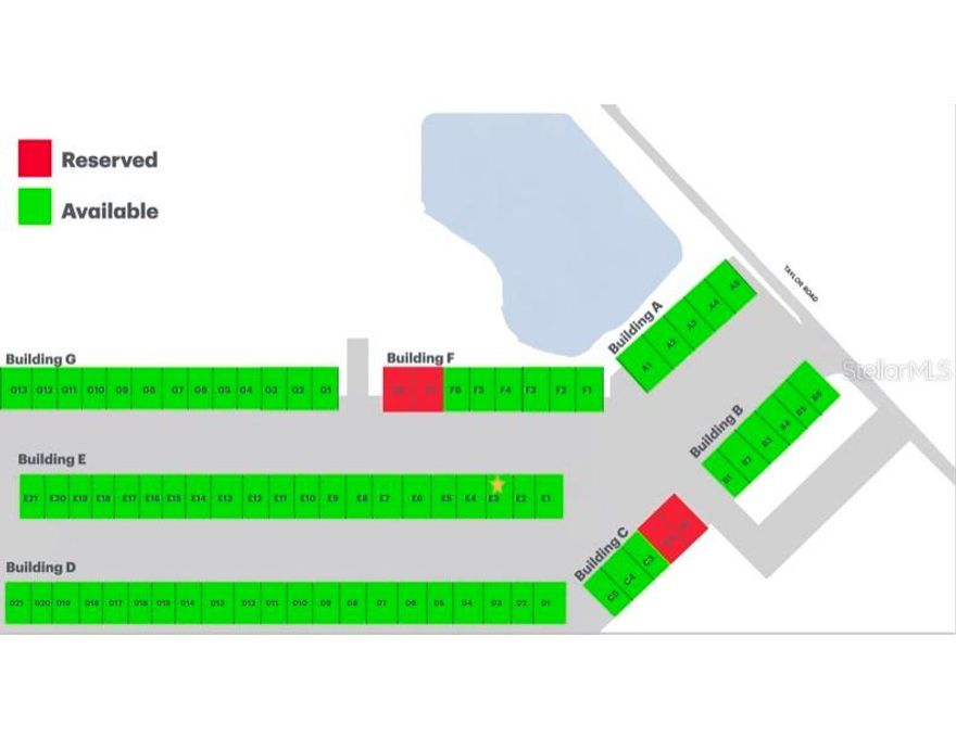 Under Construction. Ideal owner-user opportunity for RV, boat, or vehicle owners seeking a secure and convenient storage solution near downtown Punta Gorda and Punta Gorda Airport, located at the corner of Airport Road and Taylor Road. This pre-construction facility is currently under development with a total of 79 units for Phase 1, and the unit being conveyed is Unit E-3, measuring approximately 54 feet long by 24
feet wide with a 16-foot-wide by 14-foot-high hurricane-rated garage door with 18-foot-high ceiling, making it well suited for large RVs, boats, and oversized vehicles.
With approximately 72 feet of separation between buildings, this unit offers excellent maneuverability, allowing ample room for big trucks,
trailers, and boats to easily enter and exit. The fully secured, gated facility is designed for peace of mind and includes 24/7 surveillance
cameras, climate-care features such as A/C mini-split systems to help protect stored items from heat and humidity, and convenient on-site
amenities including Wi-Fi access, hose bibs for vehicle cleaning, bathrooms, and dumpsters. A low monthly condo fee covers lawn care and
landscape maintenance, including mowing. The project is anticipated to be completed by the end of 2026, offering a long-term, purpose-built
storage solution in a high-demand Punta Gorda location.