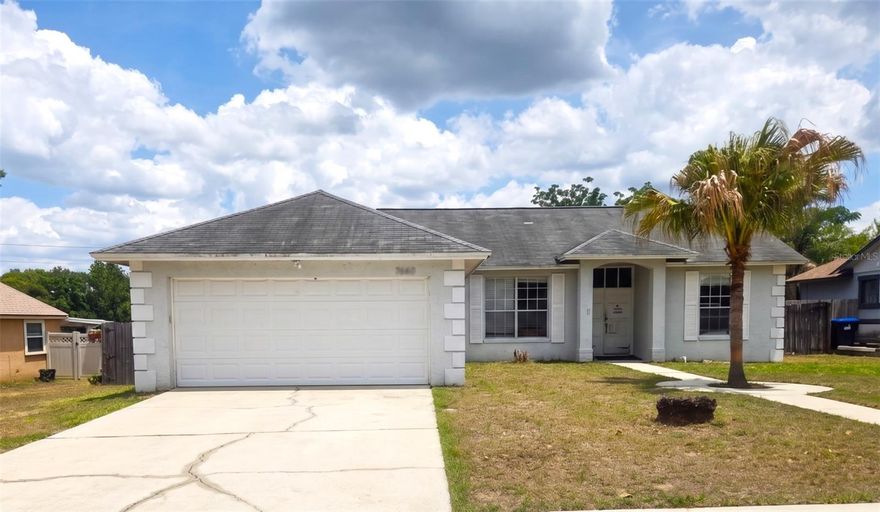 One or more photo(s) has been virtually staged. 7460 Herricks Loop, is a 3 bedroom, 2 bathroom single family home with 1,508 square feet on a 10,614 square foot lot, offering a strong mix of indoor space, outdoor features, and long term upside in an established Orlando location. The home features a 2 car garage, a Florida room, an enclosed pool, and a screened pool area that adds real everyday use and outdoor appeal. For buyers searching for an Orlando pool home with extra living space, this setup stands out because it offers more than just the main interior footprint. Inside, the layout works well for daily living, guests, or work from home flexibility, with a practical floor plan and additional usable space through the Florida room. The home does need some repairs, including flooring in a bedroom, drywall work in interior wall areas, and sliding glass door replacement or correction. Those items create a straightforward improvement path for a buyer who wants to update the home over time while starting with features that are already hard to replace, including the lot size, pool enclosure, Florida room, and 2 car garage. The outdoor setup is a major part of the value. The in ground pool has an enclosed screened area, helping the backyard feel like an extension of the home instead of just extra square footage outside. That kind of feature continues to matter for buyers looking for a Florida home with year round usability, more room to entertain, and a property that offers both indoor and outdoor function. Major components also help frame the opportunity. The roof is about 13 years old. The home has central heat and air, and the current HVAC setup needs a new fan motor, with window units being used at this time. Electrical is good, and the septic system and related plumbing work are newer, which adds important value for future ownership. HOA is about $200 annually. For buyers searching for an Orlando single family home, a 3 bedroom 2 bathroom pool home in 32835, a home with a Florida room and screened pool, or a property with room to improve and build value, 7460 Herricks Loop presents a strong opportunity with space, features, and a clear path to improvement.