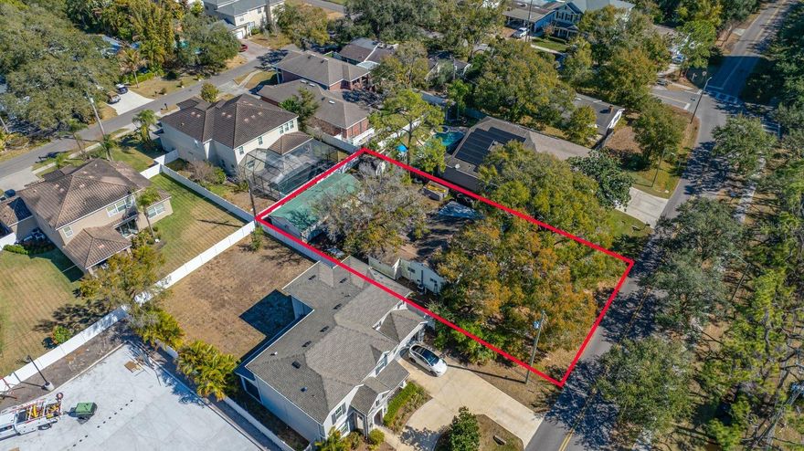 AS IS sale, no value placed on structure(s) ... A massive homesite located in the highly desirable Golf View neighborhood adjacent to Plant High School. Surrounded by larger/newer construction homes. Property is located in flood zone X and is high and dry with no flood insurance required. Dimensions are a spacious 80 x 136 and trees should be no issue for redevelopment. No neighbors across the street ... over looks Plant High playing fields. Please note: Closing will be contingent upon bankruptcy court approval of the contract. No delay in normal closing schedule is expected with this process but needs to be disclosed.