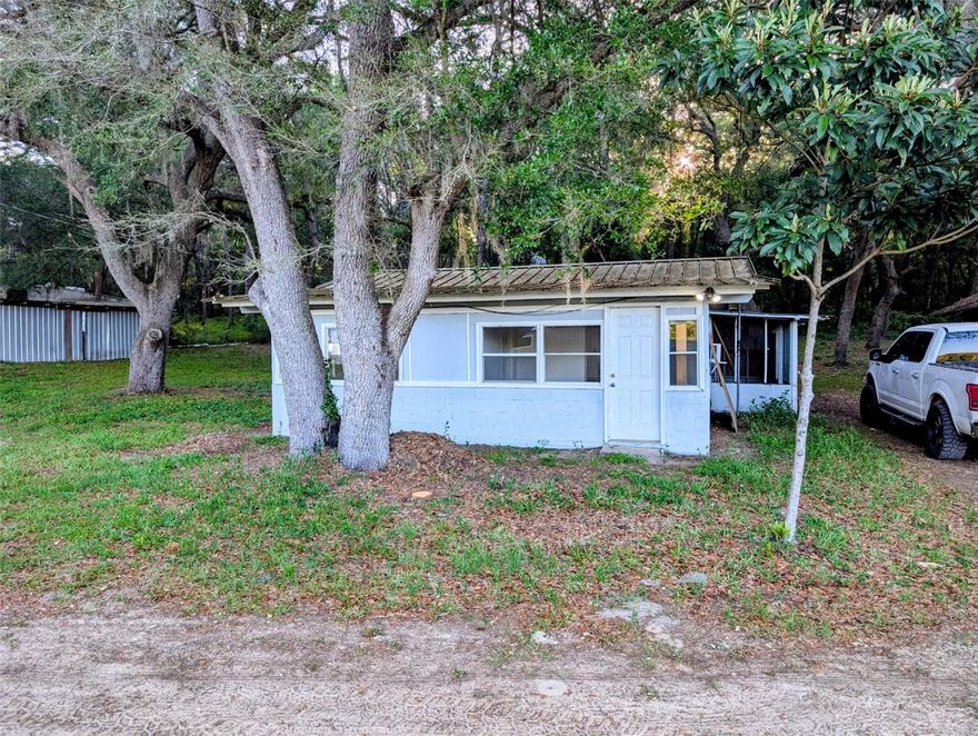 Concrete block home on a large lot in a quiet neighborhood. Come take a look at this two bedroom one bathroom home with mature landscaping. This home has updated kitchen appliances.