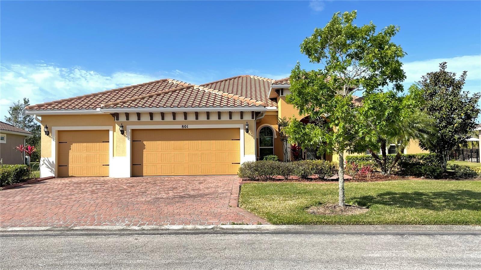 This move-in ready home is located in the desirable Portofino Estates neighborhood of Solivita, a 55+ gated community. Situated on a wide and private lot with peaceful conservation views, the home offers over 2,700 sq. ft. of living space with 3 bedrooms, 3 bathrooms, and a front office that can be used as a 4th bedroom. One of the bathrooms includes a Safe Step Walk-In Jacuzzi tub. The open layout features a spacious living and dining area, along with a gourmet kitchen equipped with granite countertops, soft-close drawers, under-cabinet lighting, and a large center island. The kitchen opens to a breakfast nook and a cozy family room with scenic views. The owner’s suite includes private access to the extended, screened-in lanai. Additional highlights include a 3-car garage with epoxy flooring, interior freshly painted in 2025, and exterior painted in 2022.
As an added bonus for renters, the rent includes TV and high-speed internet, lawn care, gated security service, and access to all Solivita amenities, including two commercial-level fitness centers and 14 heated pools—services valued at nearly $500 each month, paid by the landlord. Located near hospitals, restaurants, and the new Lakes Plaza Shopping Center with Sprouts, TJ Maxx, Burlington, and more, this home offers comfort, convenience, and resort-style living in one of Central Florida’s most sought-after active adult communities.