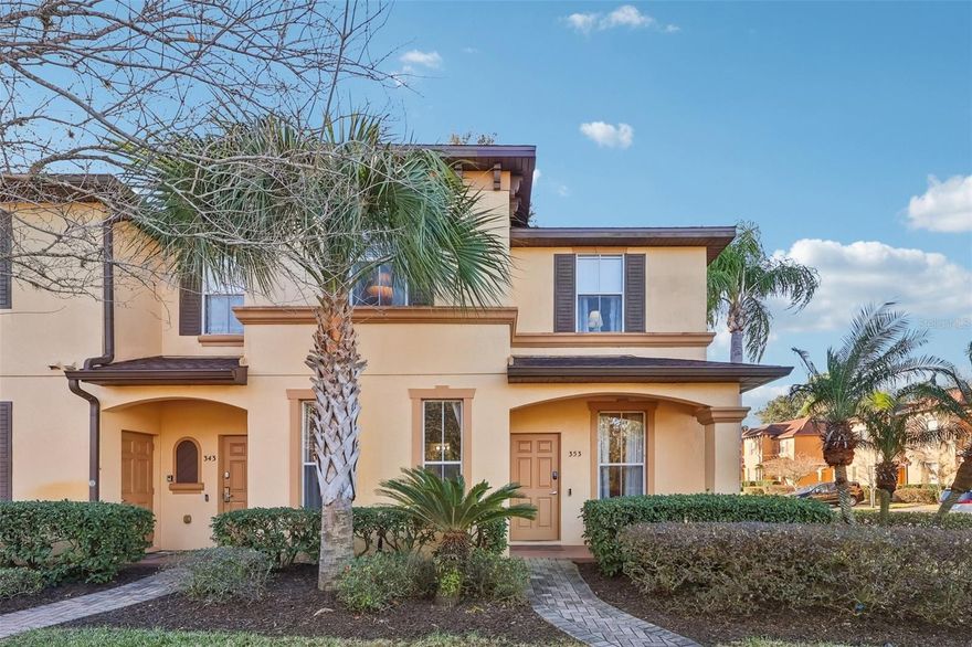 SELLER OFFERING TO PAY ONE FULL YEAR OF HOA FEE'S WITH AN ACCEPTED OFFER! LOCATION • LOCATION • LOCATION!
Prime short-term rental location minutes from Disney—where demand stays strong year-round. About a mile from highway 192 where you will find shopping  restaurants, movie theaters, Margarita Ville and more! This turnkey corner unit at Regal Palms presents a high-performance investment opportunity, fully zoned for short-term rentals and thoughtfully designed to maximize revenue. The rare floor plan features a first-floor guest suite with a private entrance, offering the unique ability to generate dual rental income streams from a single property. Beyond the interior, Regal Palms is a proven vacation destination, attracting consistent guest demand with resort-style amenities including a tropical pool pavilion with lazy river and waterslide, onsite pub and grille, fitness center, and expansive arcade. Ideally located just minutes from Disney and world-class Omni and Champions Gate golf, courses! This property delivers a true passive ownership experience, with the HOA covering roof, exterior, utilities, and grounds—allowing owners to focus entirely on returns. Schedule your private tour today.