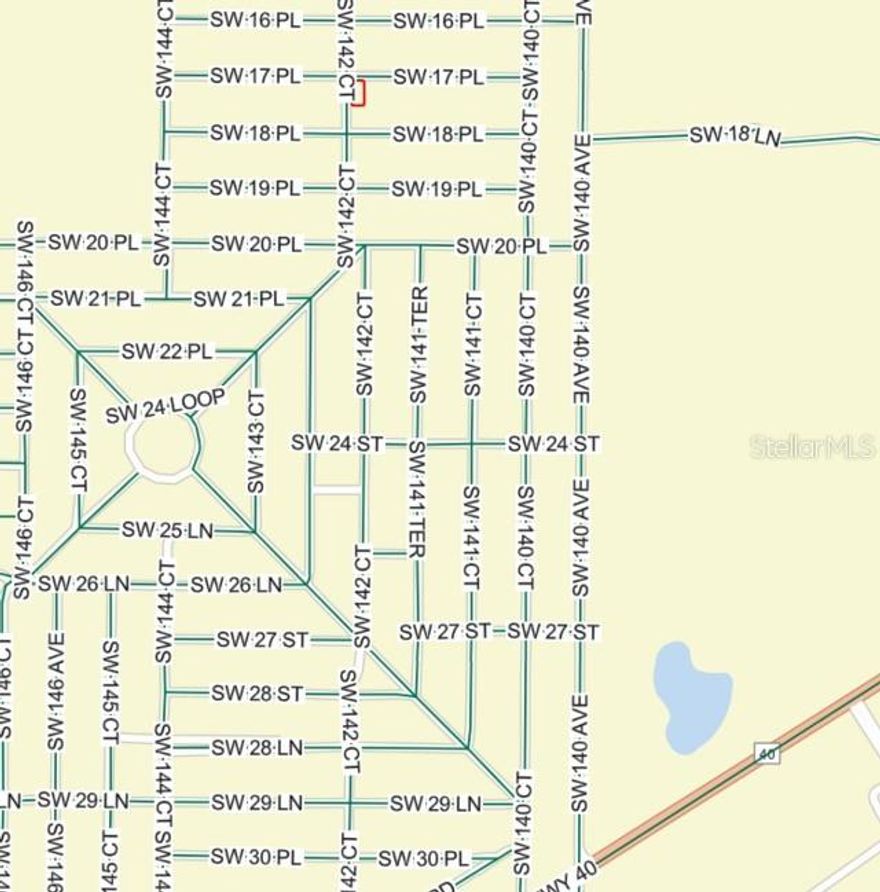 Corner lot in Rainbow Park Estates. This subdivision is up and  growing. Large subdivision with lots of vacant
land, just 15 minutes from downtown Ocala.  Great investment parcel with new homesites started daily.