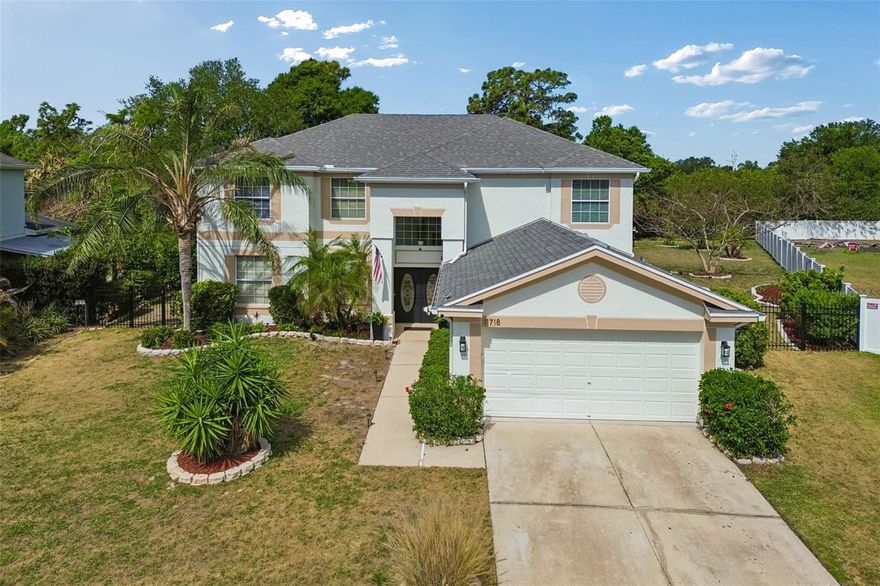Pride of ownership shows throughout this immaculately maintained and move in ready home in the highly sought after Summerfield golf community in South Riverview, with No CDD and low HOA fees. This showcase home on a conservation lot, is one of the largest in the community that sits on a 1/3 acre, features 4 bedrooms, 2.5 bathrooms, 2 car garage and an impressive 3,282 sq.ft. It hosts a multitude of upgrades in recent years to include a new roof (2021), dual HVAC systems (2023), whole house generator (2020), water softener system (2026), interior painted (2020) exterior painted (2026), fencing (2020), manufactured wood flooring (2019), updated hardware & light fixtures throughout just to name a few. As you enter the home, you'll be immediately impressed with the grand entrance hall and high ceilings which are noticeable throughout. To your immediate left is the family room, which leads on to the dining room with ample space to sit a table of 8 comfortably and has a stylish barn door to close access off to the kitchen when needed. This flows effortlessly through to the gourmet kitchen with stunning quartz countertops (2022), center island, deep sink with a mosaic tile surround, LG stainless steel appliances, two extra-large pantries, ample cabinetry and wooden ceiling beams for a classical finishing touch. Adjacent to the kitchen is the convenient breakfast nook which provides access out to the covered paver patio. On through to the bright and open modern living room with built in shelving, decorative electric fireplace and triple sliders to the backyard. From the living room there is the added benefit of a separate entertainment area. Also on the first floor is the convenience of a half bath with updated vanity (2024), a laundry room with closet and shelving and access out to the garage with a pull-down ladder to the large storage area above. Upstairs to your immediate left is the hugely impressive master bedroom which takes up the entire southside of the home and features large walk-in closet, additional seating space, along with enough room for an office area and a spacious en-suite with dual sinks, garden tub and a walk-in shower. On the second floor are also the 3 additional good-sized bedrooms all with large closets and a secondary bathroom with single vanity and tub with shower. Outside is your own private oasis of wildlife with no backyard neighbors, being this is on a conservation lot. An ideal setting to relax and unwind on your covered patio after a long day of work, or for large family gatherings. The yard is fully fenced with two access gates, one of which is large enough to get all your garden equipment through for additional convenience, along with a full yard irrigation system, security system with motion sensors LED lights and offers plenty of space to put in a pool if so desired. There is also a custom built 12x15 shed with hurricane tie-downs to provide storage for all your outdoor equipment! Summerfield residents have access to the clubhouse, fitness center, pool, indoor and outdoor basketball, tennis court, pickleball, playground and dog park, along with golfing (additional charge). Summerfield is conveniently located in the heart of Riverview, with an abundance of shops, restaurants and hospitals within minutes and provides quick access to I-75 for the Gulf coast beaches, Brandon Exchange Mall and the Selmon Expressway to Downtown Tampa and beyond. Schedule your private appointment today to view this must-see home!