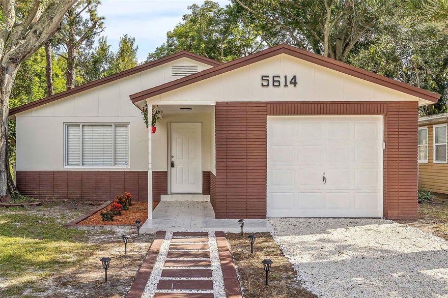 Welcome to this adorable 3-bedroom, 1-bathroom home with great curb appeal and a one-car garage, located in Gulfport and outside of a flood zone for added peace of mind. Step inside to find a bright and inviting living and dining area that flows seamlessly into a beautifully updated kitchen featuring new countertops, cabinetry, and stainless steel appliances. Down the hall, you’ll find three spacious bedrooms and a sleek, modern bathroom—perfect for comfortable living. Enjoy your mornings or entertain guests in the welcoming backyard, ideal for relaxing or social gatherings. The garage includes a convenient washer and dryer hookup, adding extra functionality to your daily routine. With a new roof and HVAC system installed in 2024, this home offers easy, worry-free move-in. Conveniently located less than 15 minutes from downtown St. Pete, and close to top-rated restaurants, shopping, local activities, and some of Florida’s best beaches, this home truly has it all. Don’t miss your chance to own this stylish and well-located gem—schedule your showing today!