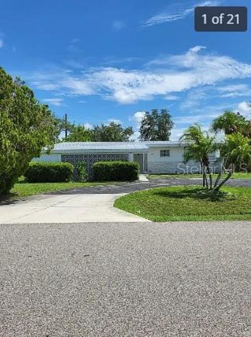 Welcome to 158 Concord Dr in beautiful Port Charlotte. This well maintained home in a quite neighborhood offers fantastic opportunity for first time home buyers. The perfect balance of comfort and affordability. Eat in kitchen area and counter with stools is perfect for morning meals. Kitchen has double sink and ample counter space for cooking or entertaining. Metal roof was installed in 2021. No HOA fees. A Florida room with enclosed windows and a lanai off one bedroom with sliding glass doors gives you a true Florida living experience. Large private fenced in yard with plenty of room for Gardening, relaxing or even potentially adding a pool. Covered carport and storage area outside the home. 
Location of this home is perfect for the use of Port Charlotte beach park where you can launch your boat, play pickleball or just have a relaxing walk. Close to Hospitals, Shopping, Dinning, and so much more.