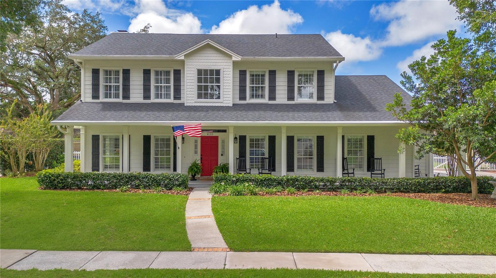 MULTIPLE OFFERS! HIGHEST AND BEST BY SUNDAY 5:00 PM. This stunning traditional home exudes timeless elegance with its large architectural pillars and inviting, wide open covered front porch that gracefully wraps around to the side of the home. Boasting four bedrooms, two and a half baths, and a pool, this home offers the perfect blend of comfort and luxury. As you step inside, you're greeted by the warmth of oak wood flooring that flows seamlessly throughout the first floor, complemented by crown molding and 5" baseboards, adding a touch of sophistication to every room. The grand entrance welcomes you with an abundance of natural light streaming through the plethora of windows adorned with plantation shutters adding a touch of Southern charm. To the left, you'll find the formal living room with a gorgeous bay window, while the formal dining room awaits to the right. Straight ahead, the bright and open family room beckons with a wood-burning fireplace and stunning French doors adorned by large transom windows, allowing sunlight to flood the room and providing delightful views of the sparkling pool. Flowing seamlessly from the family room, you'll discover the well-appointed kitchen, complete with a butler's pantry, farmhouse sink, stainless steel appliances, custom 42" cabinets, and a charming window overlooking the pool. The adjacent breakfast nook nestled in a bay window offers a cozy space to enjoy your morning coffee. Adding to the home's charm, the formal living room boasts gorgeous accent walls, adding a touch of personality to the space. With 9 ft. ceilings enhancing the spaciousness and creating an open and airy atmosphere, the home presents a versatile layout, including a bedroom conveniently located downstairs which can be utilized as a home office, offering flexibility to your preferences. Upstairs, tucked away for added privacy, you'll find the remaining bedrooms. The oversized primary bedroom is an absolute delight, featuring built-in entertainment cabinetry and an ensuite bathroom. Through the sliding barn door, you'll enter your own personal oasis, complete with an extended dual sink vanity, a soaking tub with subway tile, a framed glass shower, a private water closet, a linen closet, and a spacious walk-in closet. Nearby, you'll discover two additional generously sized guest bedrooms and a guest bathroom adorned with dual sinks, a soaking tub, and a framed glass shower. Noteworthy features include a newer roof (2018), ensuring durability and peace of mind and the entire A/C system is only 1 year old, guaranteeing optimal comfort throughout the year. This exquisite traditional home effortlessly combines elegance, comfort, and functionality. From the stunning architectural features and oak wood flooring to the crown molding and plantation shutters throughout, every detail has been meticulously crafted. Enhanced by its highly desirable location within the sought-after Pershing K-8 and Boone school zone, this home offers convenient access to Lake Conway via the private neighborhood boat ramp (only 5 lots down) and a tennis court. Don't miss the opportunity to make this home your own and experience the luxurious lifestyle it offers. Schedule your private showing today! <div style="padding:56.25% 0 0 0;position:relative;"><iframe src="https://my.matterport.com/show/?m=M6jrprSREsg&mls=1" frameborder="0" allow="autoplay; fullscreen" allowfullscreen style="position:absolute;top:0;left:0;width:100%;height:100%;"></iframe></div>