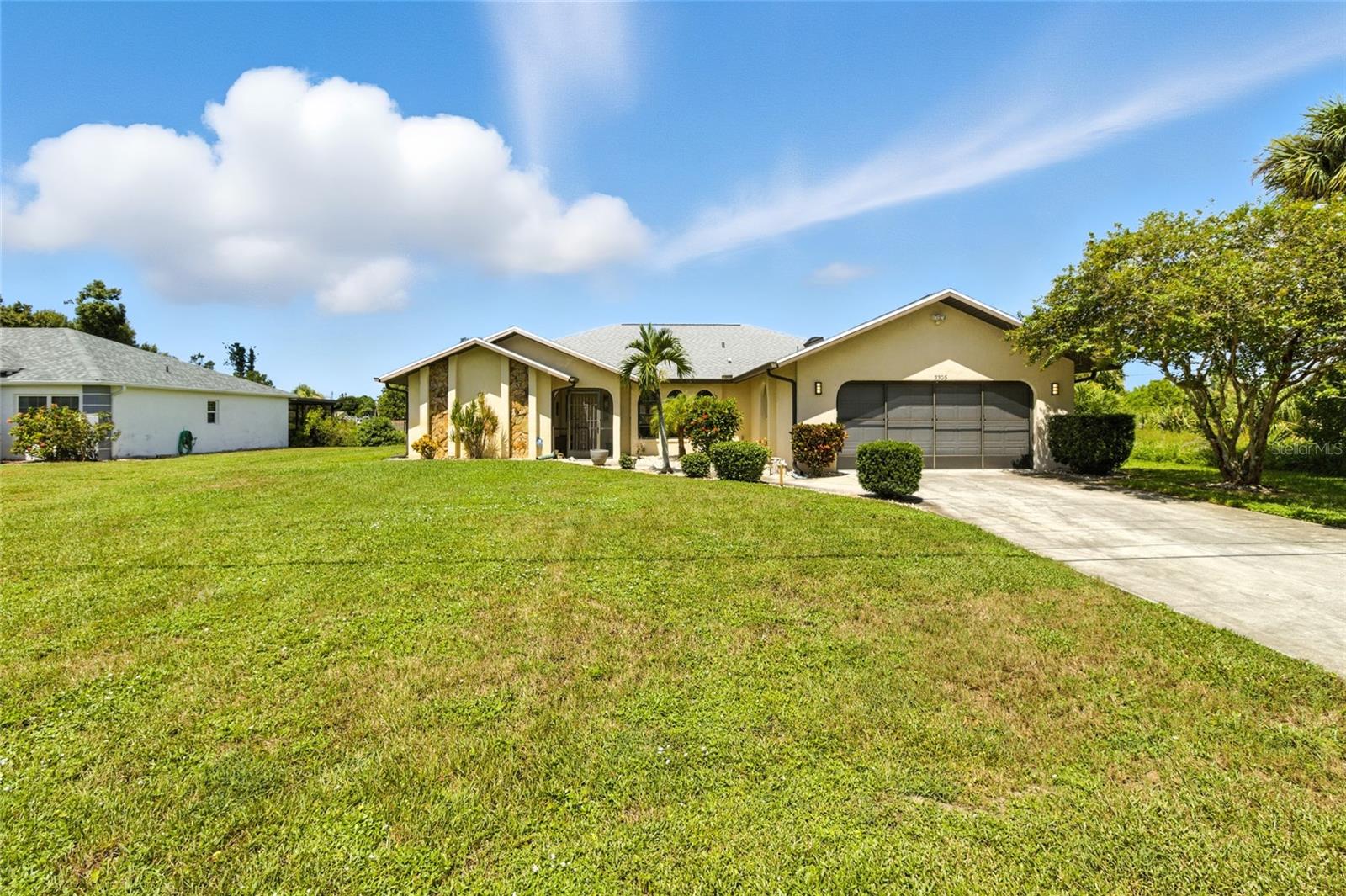 Welcome to 3305 Beacon Dr, a beautifully maintained 3-bedroom, 2-bathroom pool home perfectly situated on a canal with direct access to Charlotte Harbor and the Gulf of Mexico. Nestled on nearly ¼ acre with conservation land on one side, this property offers the perfect blend of privacy, nature, and waterfront living — with no HOA restrictions.
From the moment you arrive, you’ll notice the long driveway, covered front porch, and garage screens that enhance comfort and curb appeal. Inside, the home features vaulted ceilings, tile flooring throughout, arched entryways, and an open layout ideal for entertaining. The spacious kitchen boasts abundant cabinetry, ample storage, and recessed lighting to complement your culinary space.
The primary suite is a true retreat with dual walk-in closets, sliding glass doors to the lanai, and a spa-like en suite bathroom complete with dual vanities, a soaking tub, and a large walk-in shower. Two additional living areas also offer sliding glass access to the screened and covered lanai, where you’ll enjoy the ultimate Florida lifestyle with a sparkling pool and tranquil canal views.
Bring your boat — the private dock in your backyard is your gateway to endless days of boating, fishing, and exploring Southwest Florida’s coastal beauty.
Centrally located just minutes from I-75 and US-41, you’re close to golf courses, shopping, restaurants, healthcare, and just a short drive to Punta Gorda Airport and local nature preserves.
Don't miss this opportunity to own a slice of paradise in Punta Gorda. Schedule your private showing today!