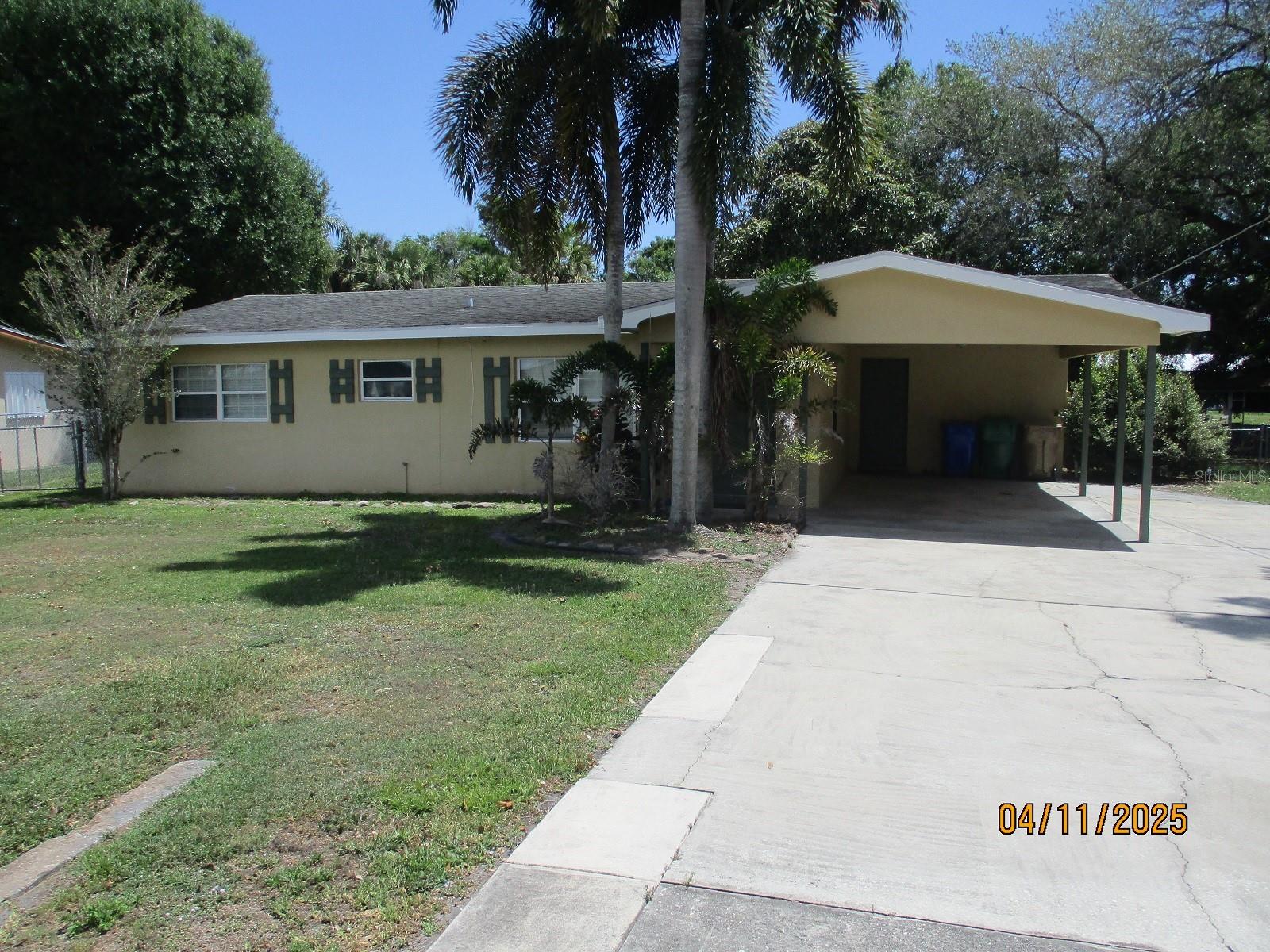 ~ LAKE OKEECHOBEE ACCESS- CHARMING 4 bedroom 2 bathroom CBS home. This Single-Family Residence is located in OKEECHOBEE ESTATES, SPACIOUS LIVING AREA with 1740 Base SF/ 2646 TLA. This property has a large carport attached with an oversized paved parking pad. The backyard is fenced with a large screened porch for entertaining or relaxing. A shed for extra storage and a large Mango tree. Enjoy fishing with Canal access right from your backyard. The Kitchen features stainless steel appliances, lots of cabinets for storage, a dining area, large open living room. Has ceramic tile flooring throughout the home, 4 bedrooms 2 full baths with tiled walls. A large laundry room.
This home is on Public water/sewer. Come take a look at this home Today!!! All measurements are approximate must measure for exact dimensions.