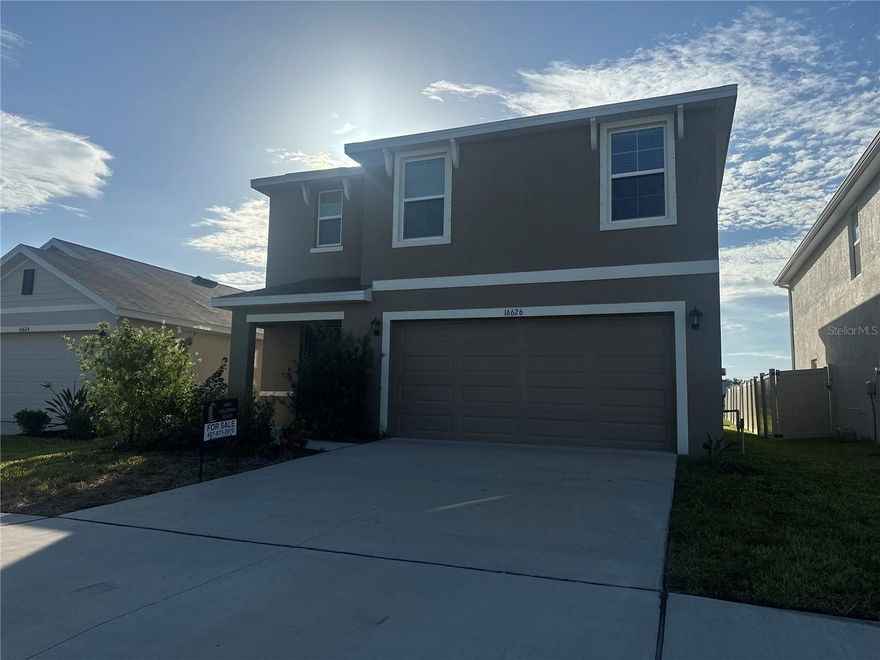 Stunning 5-Bedroom, 3-Bath Home with Water Views – Built 2023 | Move-In & Rental Ready

Welcome to this beautifully built two-story home completed in 2023, offering modern design, comfort, and convenience in a quiet, desirable neighborhood just 30 minutes from Tampa. With 5 spacious bedrooms and 3 full bathrooms, this home is ideal for families or investors seeking a turnkey rental opportunity.

The open-concept kitchen is the heart of the home, featuring quartz countertops, stainless steel appliances, and ample cabinet space—perfect for entertaining or everyday living. The main living areas boast durable tile flooring, while all bedrooms are comfortably finished with plush carpet.

Additional highlights include a 2-car garage, a fully serviced air conditioning system, and thoughtful modern finishes throughout. Step out back and enjoy peaceful water views, creating a relaxing backdrop for morning coffee or evening sunsets.

Located in a quiet neighborhood with easy access to major highways, shopping, dining, and Tampa-area amenities, this home is move-in ready and ideal for immediate rental.

Don’t miss this opportunity to own a modern, low-maintenance home in a growing area—schedule your showing today!