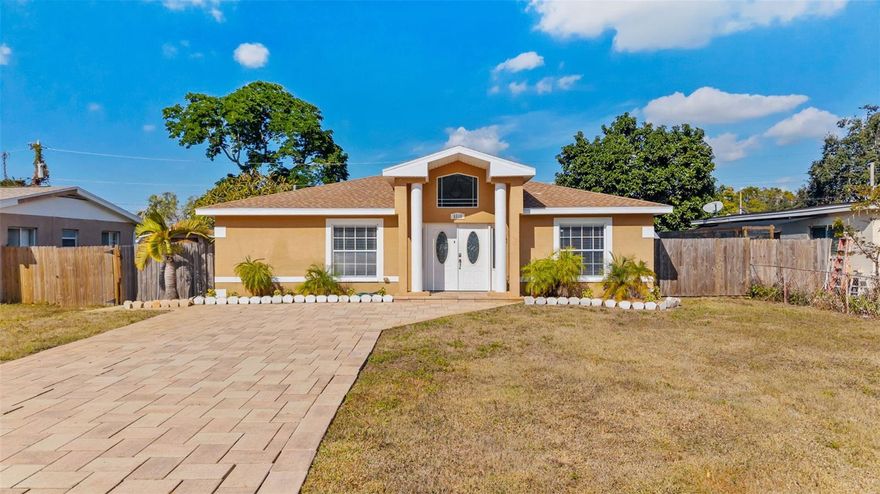 WELCOME HOME TO THIS AMAZING POOL HOME! No Flood Insurance!!! Four bedrooms, three baths. As you walk through the double door entry, you will be delighted by this amazing open floor plan with a large kitchen and family room combo. The kitchen has plenty of counter space with a breakfast bar, granite countertops, stainless steel appliances, and a very nice backsplash, featuring vaulted ceilings with recessed lighting. You will absolutely love gathering with family and friends in your open concept living area with tons of natural light. 
This home features a NEW ROOF, NEWER WATER HEATER, NEW AC, NEW POOL PUMP 2023, NEW LANDSCAPING, NEW FRIDGE, and NEW DISHWASHER.
The large fenced backyard offers an amazing in-ground pool and covered porch for all your entertaining needs. LOCATION!LOCATION! LOCATION! The proximity to Tyrone Mall, the Gulf Beaches, St Pete College and schools, St. Pete Pier, restaurants, banking, St Pete General Hospital, parks and playgrounds and much more, is perfect.  Don't wait any longer Call today to schedule your private showing!