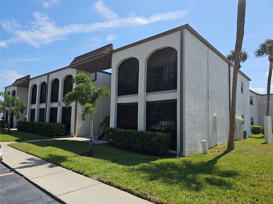 furnished  one bed one bath corner unit condo in a 55 plus community.  Annual lease NO pets.  Lots of living space with area for dining.  Sliding glass doors lead to your enclosed screened in balcony just off the living room.  Your kitchen is fully equip.  Just off the kitchen is another balcony.  The bathroom has a tub with shower.  Nice size bedroom with queen bed and plenty of closet space.  Boulevard Club offers assigned parking and guest parking.  The community features  2 heated pools, pickle ball, grilling area, tennis courts, shuffleboard, and car wash station.  There are 3 coin operated laundry rooms.  Your rental includes cable , internet, water, sewer, trash.  Located near Seminole City center and lake Seminole.