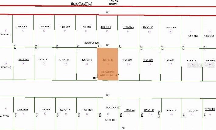 PARADISE LAKES SUB - Land