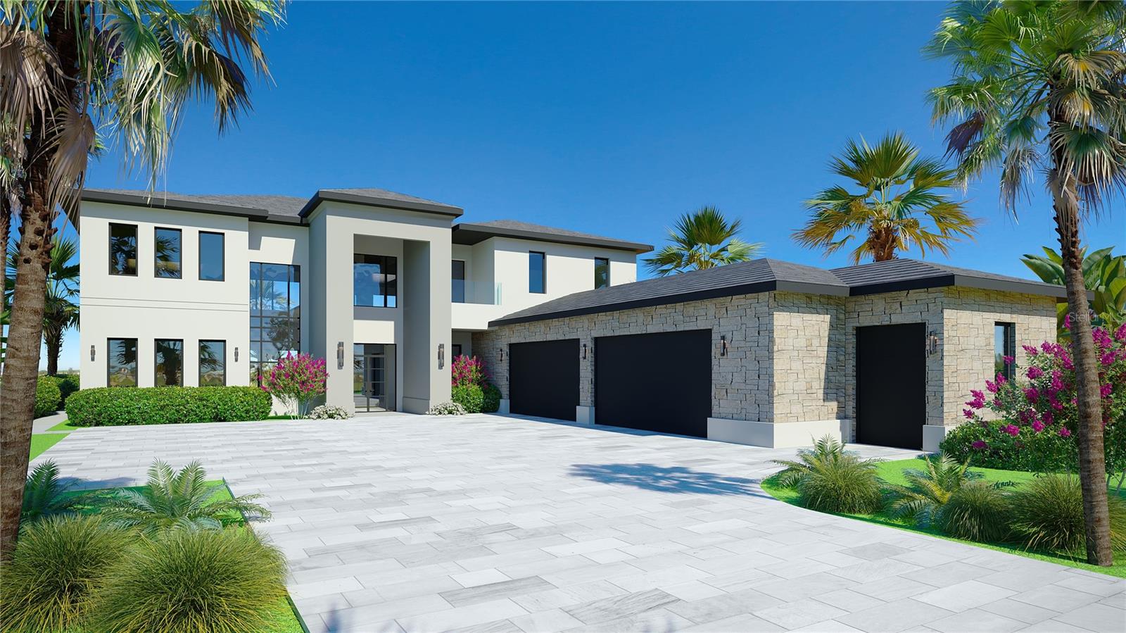 Under Construction. Welcome to your dream home, a stunning new construction property set to be completed in March 2025. Nestled within an exclusive gated community, this expansive residence boasts 6,739 square feet of thoughtfully designed living space, including 5 spacious bedrooms and 6 bathrooms, ensuring comfort and privacy for all.
As you enter, you are greeted by a grand foyer leading to a versatile library/office on the first floor, perfect for remote work or quiet reading. The main level also features a state-of-the-art gym and a dedicated study, catering to all your professional and fitness needs. Ascend to the second floor to discover an additional office space and a loft that opens to a private balcony, offering breathtaking views of Lake Hart.
The master suite is a true sanctuary, complete with a large private balcony ideal for savoring serene lake views. The master closet is impressively spacious, providing ample room for your wardrobe and more. Each of the additional bedrooms is equipped with its own en-suite bathroom, ensuring convenience and luxury for family and guests alike.
Step outside to discover an outdoor kitchen, perfect for entertaining or grilling out while enjoying the pool. This inviting space allows you to host gatherings and create lasting memories with family and friends. The property sits on a generous .73-acre lot, featuring a custom pool designed by Lakeside Custom Pools, complete with a spa and infinity edge that seamlessly blends with the picturesque landscape. An unfinished clubhouse presents a unique opportunity for customization, whether as an in-law suite or a recreational space. The lot also offers the potential to add a boat dock, enhancing your lakeside living experience.
The residence includes a 4-car garage, with an additional space for a golf cart, and a large storage room for all your needs. The community itself is rich with amenities, including a clubhouse, dog park, fitness center, golf course, tennis courts, and a community pool, ensuring a vibrant lifestyle for all residents.
This exceptional property combines luxury, functionality, and an enviable location on Lake Hart, making it the perfect place to call home. Don’t miss the opportunity to make this exquisite residence your own!