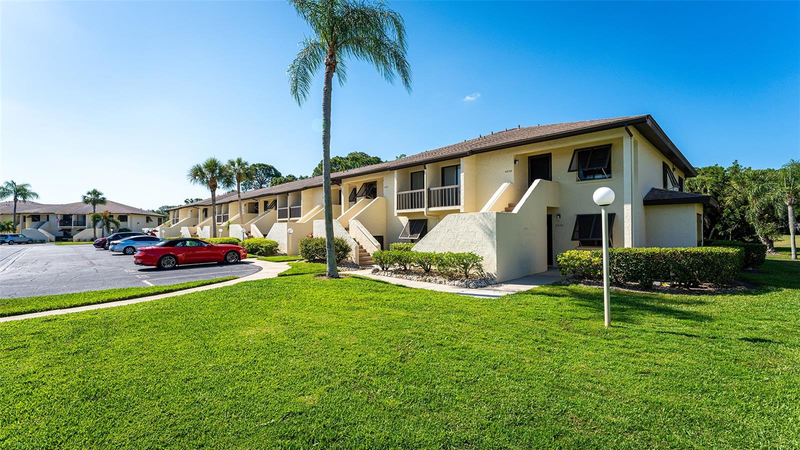 Totally renovated 2 bedroom 2 bath Longwater Chase condominium located within the Meadows Community. This unit has had no damage due to recent storms.This ground floor end unit has just been totally and beautifully remodeled from top to bottom with new ceilings, new lighting, freshly painted throughout, new stainless kitchen appliances, and solid countertops. All flooring has been replaced with luxury vinyl planking, both bathrooms have been totally updated, the Air conditioning and water heater have been replaced and all closets have been updated with custom inserts. This unit has an inside utility room with stacked washer/dryer and additional storage space. Sliding glass doors off of the living area and master bedroom open onto the screened lanai with golf course and nature views The community pool is conveniently located. The Meadows offers a range of amenities including over 13 miles of trails for jogging, walking or biking, and access to three 18 hole golf courses (2 public and 1 private). The Meadows is conveniently located to all the amenities that makes Sarasota so well known.