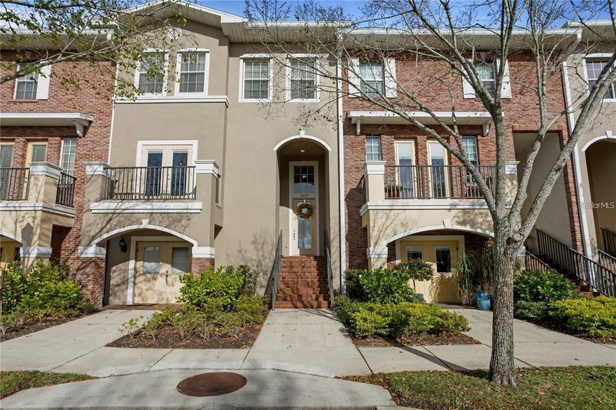 Stunning Townhome in the prime location of Hampton Lakes at Main Street. Featuring 3 bedrooms + loft + 2.5 baths and a two-car garage with a full driveway. Located in the Farnell/Sickles School district! Main Street offers restaurants, shops, a salon, and Starbucks - in the same community! Beautifully upgraded home with a huge kitchen, granite counters and stainless appliances with a Juliette balcony with French doors. There is also a built-in desk, center island, and a breakfast bar that opens to the living room. The private screened-in patio is perfect for entertaining and is next to a large dining room with upgraded lighting. The upstairs master suite has space for a sitting room and a large custom walk-in closet. The master bathroom has a walk-in shower with a separate garden tub and two vanities. There is a loft area between the other two large guest bedrooms and a separate bathroom. Upgraded crown molding and upgraded vinyl plank floors are located throughout the home. A $250 per month fee will be added to the lease that will cover electric and internet - call for more details.