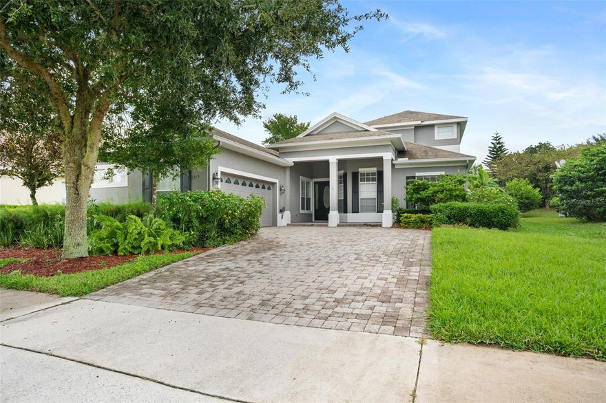 Gorgeous home located in the gated community of Carriage Pointe. Enjoy shops, restaurants, and entertainment with the Winter Garden Village and Downtown Winter Garden, all within a few minutes. Situated on a cul-de-sac, this home offers 2,435 square feet, three bedrooms, three full bathrooms, and a large loft upstairs. Walking distance to the community playground, tennis court, soccer field, and ample green space. As you enter, you are greeted by a generously sized dining room and family room. Walk further and find a charming open-concept kitchen with upgraded cabinets, granite countertops, stainless steel appliances, and a large island. Down the hall is the first-floor master bedroom with a private ensuite and walk-in closet. The master bathroom includes two large vanities, a jetted tub, and an oversized shower with a glass enclosure. Across the hall are two additional bedrooms with substantial closets and a full bathroom with dual vanity and shower/tub combo. The upstairs loft is currently an office with access to a full bathroom. Outside, relax in your covered lanai, with a large fenced yard perfect for outdoor activities. Excellent curb appeal with brick paver driveway, oversized 2+ car garage, front porch, and mature landscaping. Conveniently located minutes to the SR 429, SR 408, and the Florida Turnpike, making your daily commute a breeze.