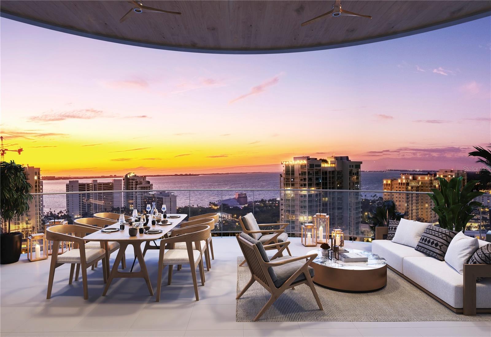 Pre-Construction. To be built. Discover a rare opportunity at The Edge Sarasota—where boutique living meets vibrant city life. Residence A is a premier 3-bedroom, 3-bathroom corner residence offering over 3,200 square feet of open, modern living in one of Sarasota’s most in-demand downtown locations. From the 6th floor, this light-filled residence wraps the northwest side of the building offers exceptional natural light with floor-to-ceiling walls of glass. Step out onto your generous wraparound terrace and watch the sunset over the city.
Designed to be as unique as you, the home features a great room and separate living room that connects to a chef’s kitchen with Italian cabinetry, Wolf and Sub-Zero appliances including a gas cooktop, a large island with waterfall edge and a butler’s pantry for easy entertaining. A thoughtfully designed owners’ suite provides a true retreat with a gracious foyer, midnight bar, walk-in closet and en suite bathroom featuring dual vanities, private water closets, glass enclosed shower and soaking tub.
Beyond your residence, enjoy a curated collection of luxury amenities including a resort-style pool deck with hot and cold plunge pools, cabanas and two outdoor kitchens. The owners’ club focuses on wellness and entertainment with a fully equipped fitness center complete with a yoga room and infrared sauna. Two treatments rooms afford plenty of space for your personal massage therapist or a physical therapy session. The social room includes a lounge, bar, game room and catering kitchen. For more intimate gatherings, reserve the private dining room featuring resident wine lockers and a separate bar area.
The building’s boutique size—only 27 residences—creates a community feel in the heart of Sarasota’s vibrant Arts District.
Walk to acclaimed restaurants, galleries, boutiques, and the Bayfront, embracing a lifestyle that combines culture, convenience, and sophistication. Construction is progressing with limited opportunities to customize your finishes—secure your place at The Edge today and invest in a rare downtown Sarasota address with lasting appeal. Images shown are artist renderings intended to illustrate the interior finishes and design concepts for this community.