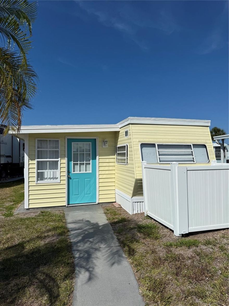 Welcome to Coconut Condo — a unique opportunity to own a one-bedroom, one-bath home with a BRAND NEW 2025 AC UNIT AND HOT WATER HEATER along with tons of potential in a prime location within the park.
Situated on the largest street in the community and on a pull-through lot, this property offers easier access than many surrounding homes.
Inside, the home is ready for your personal touch and a little TLC, making it the perfect canvas to create your ideal getaway. Despite its cozy footprint, there’s flexible space to comfortably accommodate visiting family or guests, giving you more functionality than you’d expect from a one-bedroom layout.
In this park, there's NO LAND LEASE- that's right, YOU OWN THE LAND. Holiday Travel Park is a gated community with incredible amenities, that include a beautiful pool, shuffleboard, bocce ball, horseshoes, community boat ramp, convenient laundry facilities throughout, and huge activity center with tons of activities! There's also optional boat/RV storage spaces available for rent. There's always something fun going on in Holiday Travel Park: it's truly a community filled with the friendliest of residents! ALSO INCLUDED in the LOW monthly HOA fee ($140) is water, sewer, trash pickup, & grounds maintenance. This location is near ocean access boat ramps & marinas, and is within 10 minutes of the beautiful Englewood Beaches,...not to mention historic Dearborn St! Plenty of outdoor activities to do in this area (such as kayaking and hiking) and LOTS of beautiful Florida Wildlife to spot
Whether you’re looking for an affordable seasonal retreat, an investment opportunity, or even a private guest house for family or friends if you already own in the park, Coconut Condo offers versatility and value that’s hard to find.
Bring your vision and make this charming property your own!
