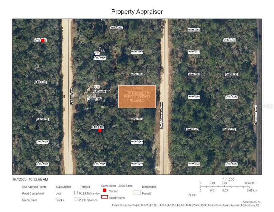 Nestled in the peaceful community of Interlachen Lake Estates, this vacant lot offers the perfect opportunity to build your dream home or place a mobile home in a serene Florida setting. Located in Interlachen, a charming small town in Putnam County, this property sits in a X Flood Zone—meaning no flood insurance is required—and comes with no HOA fees, giving you the freedom to create the lifestyle you want. The lot has electricity nearby and is spacious enough to accommodate a pool, outdoor entertaining space, or workshop. Whether you're looking to build a single-family home or bring in a mobile home, this flexible property offers a great foundation. Interlachen Lake Estates is surrounded by nature and dotted with beautiful lakes perfect for fishing, kayaking, and boating. The area is known for its laid-back lifestyle, and residents enjoy access to parks, hiking trails, and picnic areas. Just a short drive away, downtown Interlachen offers local shops, restaurants, and community events that reflect the town’s small-town charm and friendly atmosphere. Whether you're building your forever home or investing in land for the future, this property gives you space, freedom, and access to all that makes Interlachen special.