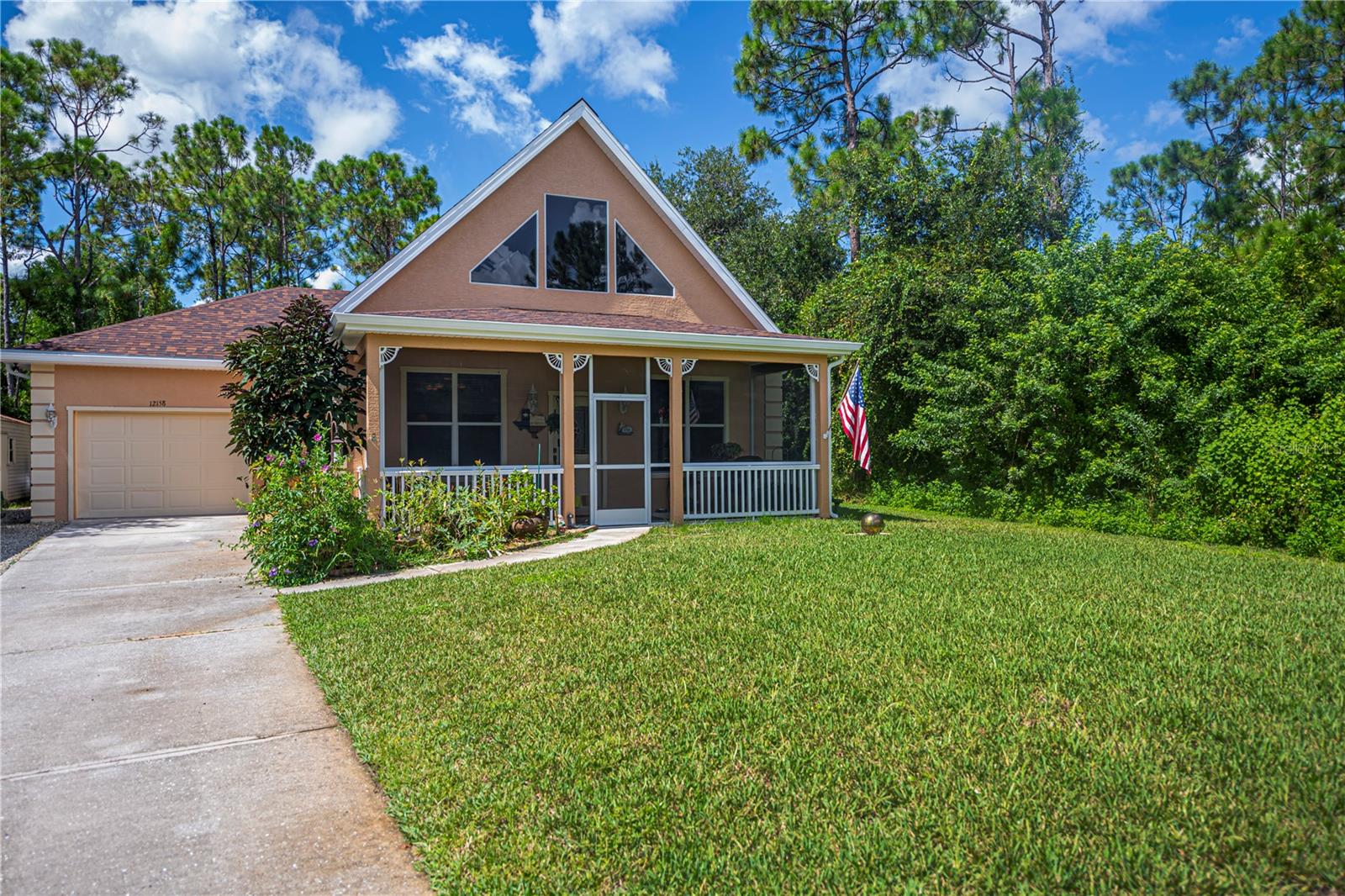 CUSTOM A-FRAME*LAKEFRONT HOME* | 3 Beds | 2 Baths | 1.5-Car Garage | PICTURESQUE Nature Lover’s Paradise!
Nestled on an oversized, private lot, this Mostly furnished 2006 custom A-frame lakefront home offers a unique blend of charm and modern comforts, complete with a freestanding POOL and serene lake views—truly move-in ready!
Relax and unwind on the screened front patio, perfectly designed for peaceful butterfly and bird watching, enhanced by delightful Decorative trimwork that add a touch of character and extra privacy.
Step inside through the leaded glass front door to find an abundance of natural light, rich crown molding, soaring ceilings, and three stylish downrod ceiling fans. Custom angular windows provide a distinctive architectural flourish, setting this home apart.
The chef-inspired kitchen boasts a spacious breakfast bar, plentiful wood cabinetry, new appliances, elegant stone countertops, a decorative plant shelf, and a deep pantry .
The large living room features French doors with built-in adjustable blinds, opening to the side yard, complemented by a separate dining room ideal for entertaining a gorgeous open concept.
Two inviting guest bedrooms on the lower level overlook the private backyard, offering ample closet space and sharing a beautifully appointed second bathroom.
Ascend the gracefully winding oak staircase to the tranquil master suite, which showcases expansive lake views, a large closet, and an ensuite bath for peaceful relaxation.
Additional features include:
No HOA ,no flood insurance required **
Oversized garage with room for a car plus a golf cart—bring your toys!**
PLUS New roof installed December 2023,
Generac generator for peace of mind,
Updated electric panel with surge protection,
Sprinkler system for effortless landscaping,
Pool equipped with an automatic chlorinator is nearly maintenance free,
500-gallon above-ground propane tank for the generator,
Two storage sheds, and stocked with tools!
Enjoy fishing, stunning sunsets, and the true Florida lifestyle in this exceptional lakefront retreat. A nature lover’s dream home awaits you here. Just a short drive to downtown historic Punta Gorda, offering community events and LIVE entertainment, Ponce De Leon Park, boutique shops , waterfront fine and casual dining, fun music/art festivals, Punta Gorda Airport, popular Fishermen’s Village with quaint shops and cafes , pickleball PLEX, farmers market, Tampa Bay Spring Training facilities, Sunseeker resort - Florida's Premier Gulf Coast Oasis too and fabulous art district.SCHEDULE YOUR APPOINTMENT TODAY to experience all this one of a kind CUSTOM HOME has to provide !