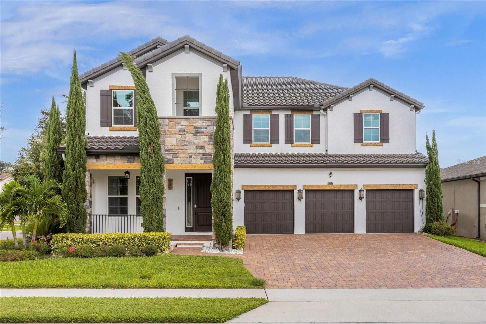 Welcome to this stunning 5-bedroom, 4 full bath, and 2 half bath modern masterpiece with high ceilings and exquisite iron rod railing. The heart of the home is the modern kitchen, a chef's dream with sleek countertops, top-of-the-line appliances, and ample storage space. Step outside to discover the ultimate entertainment oasis - a pool house with a large game room and large theater style loft, perfect for hosting gatherings and creating unforgettable memories. The outdoor space is a true retreat, offering a sparkling pool and ample space for relaxation and leisure. Located in a neighborhood, this home seamlessly blends luxury and comfort, offering the perfect setting for both entertaining and everyday living. Don't miss the opportunity to make this exceptional property your own. our rent covers more than just the home - it includes washer, dryer, pool service and lawn care, taking the hassle out of maintenance. Plus, all HOA dues are also included, allowing you to use the community center and ensuring a worry-free living experience.