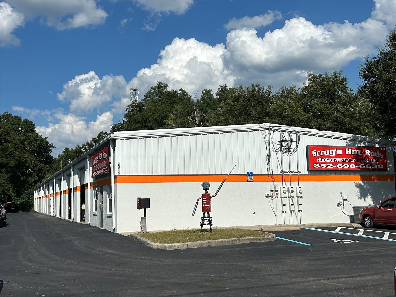 Avail on 45 day notice after 9/1/25: Approx 1150sf Office showroom with private office in front, then linear bays layout open to eachother each with 12' x 12' truck door. Current tenant in lease through 2/28/26 but space can be available on 45 day notice as early as 9/1/25. Currently used as an auto restoration shop with paint and body work. $11.00sf/yr base rent + $3.08/sf NNN rent = $11,000.00/mo plus sales tax. Can be expanded to full building of 12,500sf.