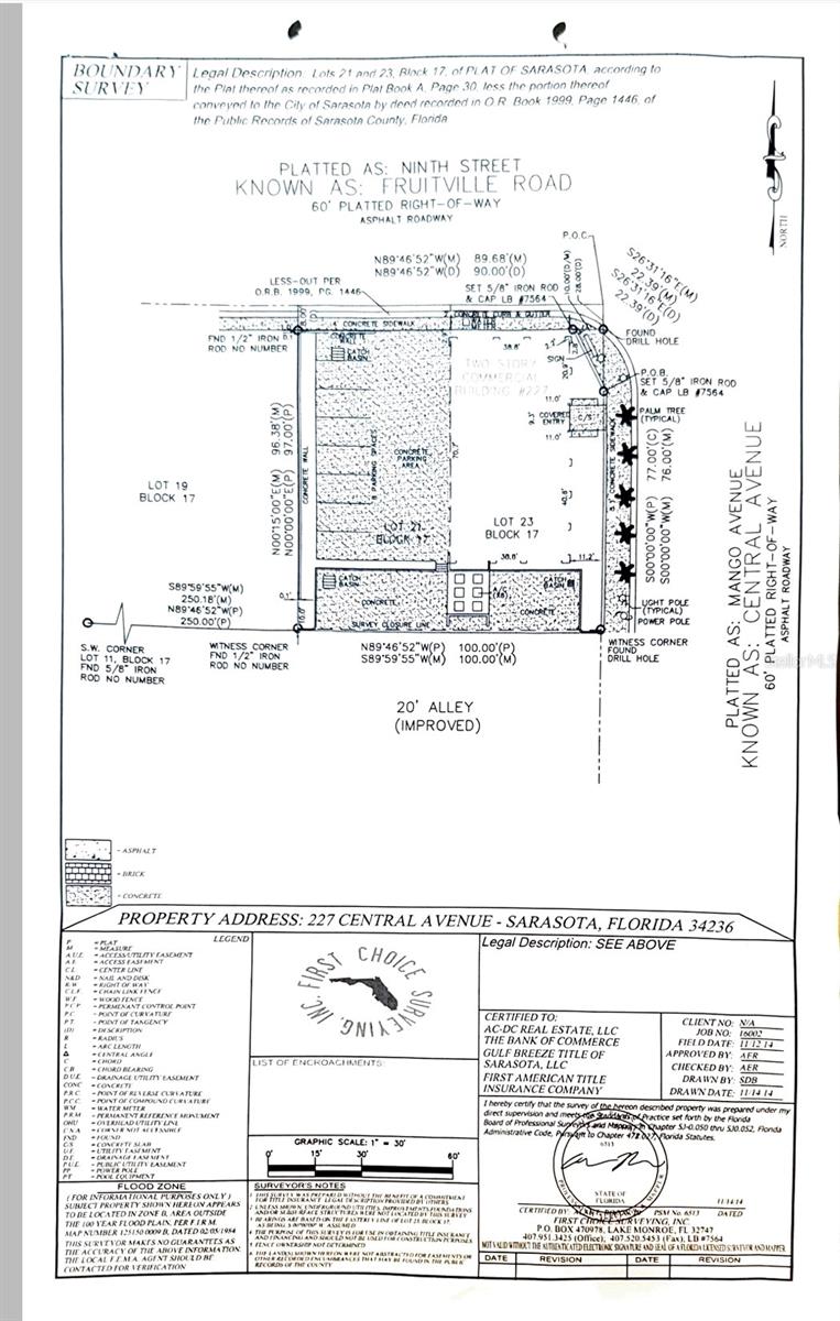 PLAT OF SARASOTA EXHIBIT - Residential