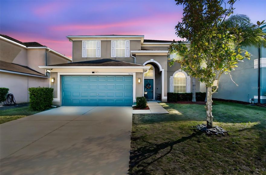 On a double conservation homesite in Concord Station in Pasco County, this Energy Star–certified residence offers more than 3,000 square feet of living space with six bedrooms, three baths and a two-car garage. The two-story floor plan is designed for functionality and flexibility. The eat-in kitchen features granite countertops with a center island and breakfast bar, maple wood cabinetry with crown molding, mosaic tile backsplash, stainless steel appliances and a dinette area with sliding glass doors to the lanai. The primary suite includes a spacious bath highlighted by a 4-by-9-foot enclosed shower with a 16-inch overhead rain shower and six body jets, complemented by custom tile surround. Outdoor living is enhanced by a 30-by-20-foot screened and covered lanai with vaulted ceiling and dual ceiling fans, overlooking a conservation area. A saltwater, heated pool was added in 2021, creating additional space for recreation and entertaining. Interior features include 18-inch tile flooring, recessed lighting, vinyl flooring installed on the first and second floors in 2022, Moen fixtures, Low-E dual-pane insulated windows and a prewired alarm system with seven-camera video surveillance, digital video recorder and Ring doorbell. Major updates include new quartz countertops and faucets in all three baths in 2020, two heating, ventilation and air conditioning systems replaced in 2023 and under warranty, a water softener installed in 2023 and a Level 2 48-amp electric vehicle charger added in 2024. Washer and dryer replaced in 2026. Concord Station offers a community amenity center with swimming pool, playground, basketball and tennis courts, indoor billiards room and a clubhouse with more than 5,000 square feet of usable space. The community is convenient to schools, retail and dining, with access to the expressway for travel to Tampa and surrounding areas.