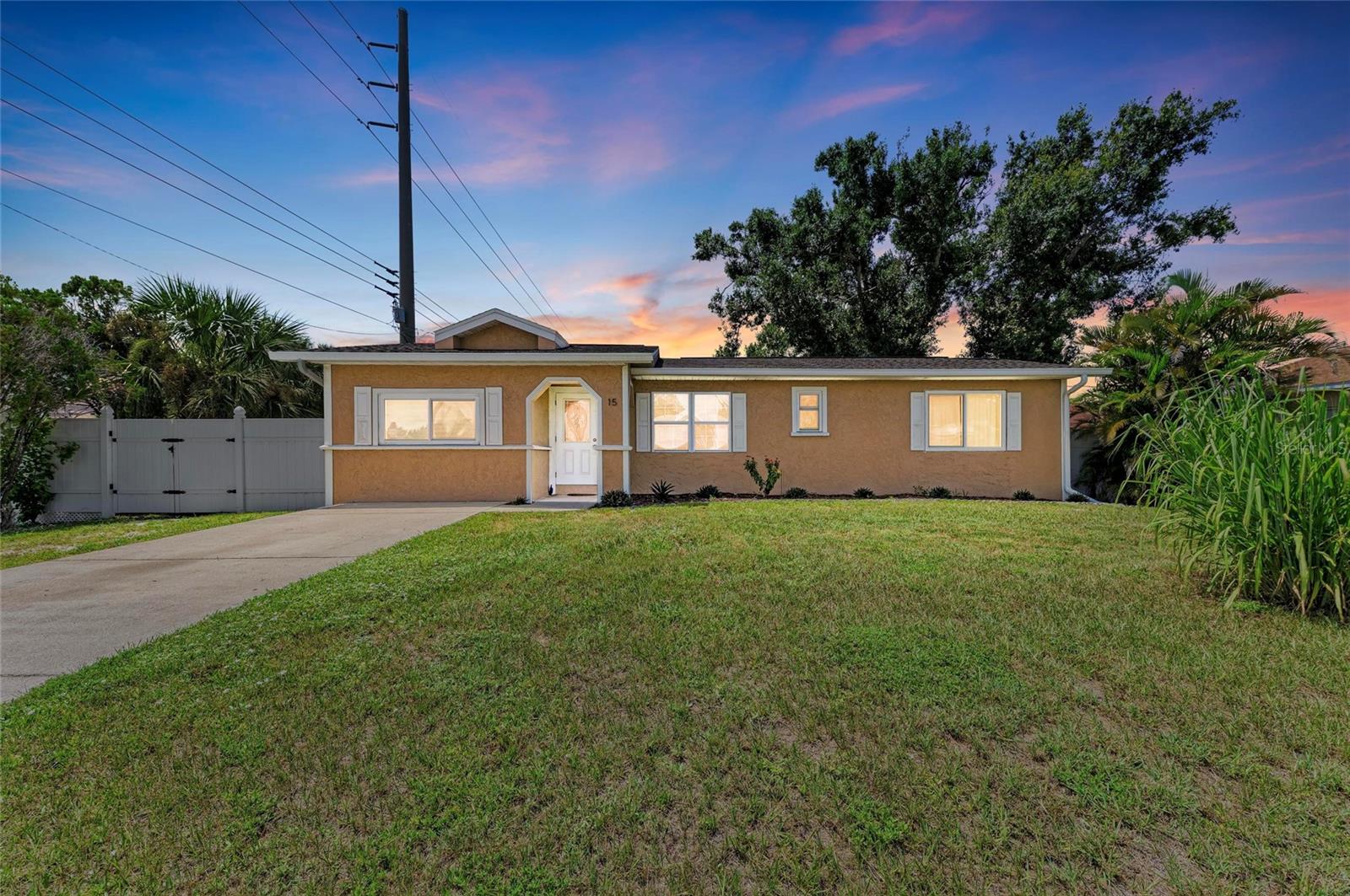 One or more photo(s) has been virtually staged. Charming Updated 3-Bedroom Home in Desirable South Venice. Just 5 minutes to Manasota Beach, area shopping, restaurants, and top-rated Venice schools—this location offers the ideal blend of convenience and coastal lifestyle. You'll also be just minutes from historic downtown Venice, with its vibrant mix of dining, shopping, and cultural attractions. Inside, you'll find a bright, open-concept floor plan designed for comfort and entertaining. The updated kitchen features granite countertops, modern appliances, and generous prep space—flowing seamlessly into the dining and living areas. The spacious primary suite offers an en-suite bathroom, while two additional bedrooms are perfect for guests, family, or a home office. The laundry room includes upper and lower cabinetry, along with a washer and dryer for added convenience. Step outside to a large, fully fenced backyard—ideal for pets, play, or a future pool—and a storage shed provides extra space for tools or toys. Enjoy peace of mind knowing this home is not in a flood zone, which means lower insurance costs and extra security. Recent Improvements: NEW Shingle Roof (2025) Updated Primary Bathroom & Vanity (2025) New Well Pump & Pressure Tank (2024) Impact Windows (2021) Hurricane Roof Clips Installed (2021) Water Heater (2019) This move-in-ready gem offers the perfect opportunity to enjoy the best of Florida living—schedule your private showing today! NO HOA, NO CDD and LOW TAXES!