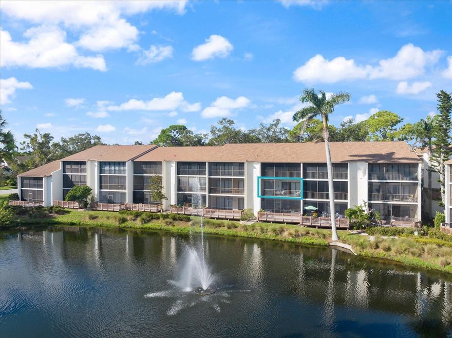 Welcome to 1176 Bird Bay Way in beautiful Venice, FL. This beachy 2-bedroom, 2-bath condo in Bird Bay Village has been tastefully updated and is being offered TURNKEY FURNISHED. Move right in and start enjoying the Florida lifestyle with ease. The condo also offers a peaceful setting overlooking the fountain and tranquil pond in Phase II. ELEVATOR ACCESS. As you enter, natural light fills the space and highlights the large-format ceramic tile that runs from the entry through the kitchen and into the primary bedroom. The kitchen features stainless steel appliances, a built-in pantry, and an open layout that flows seamlessly into the dining area. The screened lanai is private and serene — the perfect retreat to enjoy year-round. Living in Bird Bay Village means maintenance-free living with outstanding amenities. Your condo fee includes exterior insurance, on-site management, water, sewer, trash, pest control, basic cable, common area taxes, and access to all recreational facilities. Amenities include a clubhouse, fitness center, tennis courts, pickleball, multiple pools, and more. All this, just minutes from Historic Downtown Venice and area beaches. This condo is truly move-in ready — the perfect seasonal retreat or full-time residence.