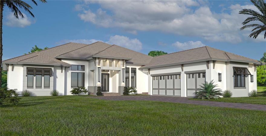 One or more photo(s) has been virtually staged. Under Construction. Under Construction. Experience elevated coastal living in The Bellara by John Cannon Homes, a stunning, custom-designed residence located in the exclusive Wild Blue at Waterside in Lakewood Ranch. Situated on a spacious homesite, this 3,782 sq. ft. home offers 4 bedrooms, 5 bathrooms, a private casita, and a versatile bonus room. A thoughtfully crafted floorplan blends sophisticated design with effortless livability—from the chef-inspired kitchen with an oversized island and walk-in pantry to the expansive great room and luxurious owner’s suite with a spa-like bath. Outdoor living takes center stage with a generously sized lanai, ideal for relaxing, entertaining, or enjoying Florida’s year-round sunshine. 
In addition, Wild Blue offers a vibrant, amenity-rich lifestyle with 6 tennis courts, 8 pickleball courts, basketball court, event lawn, dog parks, shaded pavilions, lakeside trails, a kayak launch, children’s playground, and outdoor fitness areas. Just beyond, residents also enjoy convenient access to Midway Sports Complex, featuring 13 acres of open green space, athletic fields, and community gathering areas. Whether you're exploring boardwalks through natural wetlands or enjoying a lakeside picnic, The Bellara is your gateway to luxury living with an active, connected lifestyle in one of Southwest Florida’s premier master-planned communities.