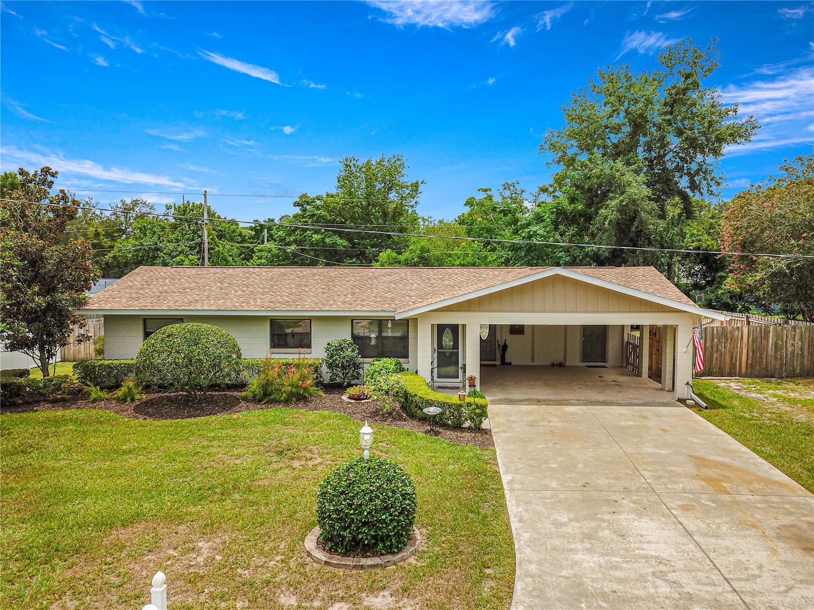 Welcome to your dream home in the heart of Ocala, Florida! This meticulously maintained residence offers an array of modern updates and amenities, perfect for comfortable living and entertaining. The roof was replaced in May 2022, ensuring long-term durability and peace of mind. The kitchen boasts newer appliances, including a fridge (2020), microwave (2015), dishwasher (2018), stove (2015), and an outdoor refrigerator on the lanai. Both the water heater and HVAC system were updated in 2017 for energy efficiency and reliability. Enjoy the new flooring in the main living space and a kitchen remodel completed in 2018. The bathrooms have been newly updated in 2023, featuring contemporary finishes and fixtures, and the dining room is enhanced with a solar tube, filling the space with natural light. Step outside to a pergola that provides a shaded retreat in your backyard oasis, and an enclosed lanai vented for the main HVAC system, perfect for year-round enjoyment. The fully finished laundry room adds convenience, and the property includes a 12x24 shed and an 8x10 shed, offering ample storage space. Freshly painted in 2023, both the interior and exterior give the home a modern and inviting look, with all window screens replaced in 2023 to ensure a pristine view of the beautiful surroundings. This home is not only move-in ready but also offers the perfect blend of style, comfort, and functionality. Don’t miss the opportunity to own this stunning property in a prime Ocala location. Schedule your private showing today and experience all this exceptional home has to offer!