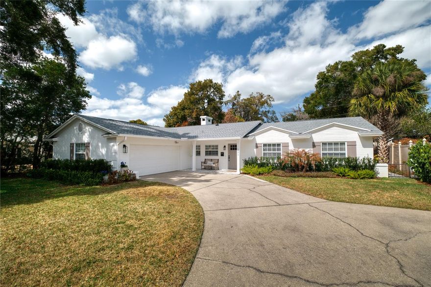 Beautifully updated pool home in the sought-after Dommerich/Maitland community. Fresh 2025 exterior paint, new roof and gutters (2025), updated columns, shutters and front door (2021), plus new French doors (2024) create standout curb appeal. Inside, warm wood floors lead to an open living space anchored by a classic brick fireplace. The renovated 2022 kitchen features dolomite countertops, custom cabinetry, stainless appliances with updated refrigerator, oven and microwave (2024), and a large island ideal for entertaining. Hall bath updated (2020) and primary bath fully remodeled (2025). Interior doors and trim replaced (2025) and ducts cleaned (2025). Private backyard retreat with covered patio, sparkling pool, new pavers and hot tub (2025), and lush landscaping with lighting. Zoned for Dommerich Elementary, Maitland Middle, Ninth Grade Center and Winter Park High. Move-in ready in one of Maitland’s most desirable lake-access neighborhoods. Welcome to this beautifully reimagined pool home in the highly sought-after Dommerich/Maitland community. Thoughtfully updated inside and out, this move-in-ready residence blends timeless character with modern finishes.