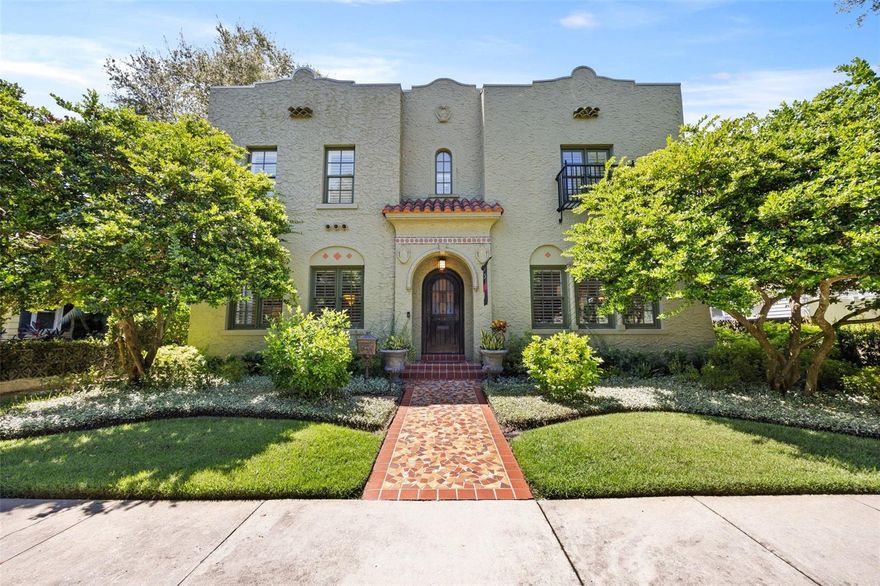 Gorgeous Residence UNTOUCHED by Hurricanes Helene & Milton. Located in Flood Zone X, This Stunning Timeless Masterpiece did not sustain any flooding from our recent storms OR lose electricity with its Whole House Generator that seamlessly came on when the power went out.                Luxury Awaits in This Timeless Spanish Mediterranean Masterpiece. Step into an extraordinary blend of historic charm and modern luxury with this meticulously maintained 4,200-square-foot Spanish Mediterranean Residence, a true architectural gem. Located in the coveted Historic Old Northeast neighborhood, this distinguished property exudes elegance and sophistication. Every detail of this home reflects its storied past, from the hollow tile construction to the original architectural elements that have been beautifully preserved. Admire the intricate crown molding, coffered ceilings, and elegant wall sconces that grace each room, while the rich oak and heart pine flooring add a touch of warmth and grandeur throughout. With soaring 9.5-foot ceilings, the home feels both expansive and inviting. The gourmet kitchen is a true chef's delight, designed by the award-winning Strobel Design Build and recognized as a first-place winner for Residential Historical Renovation/Restoration at the Contractor of the Year Awards. This culinary masterpiece boasts custom wood period shaker cabinets, a handmade Mexican tile backsplash, a Thermador gas range, dual Thermador dishwashers, a Sub Zero refrigerator, and luxurious quartz countertops. An island with seating adds to the kitchen’s functionality and charm, making it the perfect space for casual dining or hosting intimate gatherings. Outside, the backyard oasis beckons with travertine pavers, lush tropical landscaping, and a pergola with a lounging area and luxurious hot tub. Whether you’re enjoying a dip in the pool or unwinding under the stars, this space is designed for relaxation and entertaining. This is more than a home; it’s a lifestyle. Experience the perfect blend of historic charm and modern luxury in one of the most sought-after neighborhoods of St Petersburg.