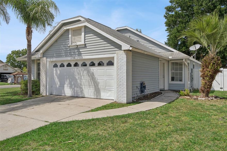 Discover the space, style, and convenience you’ve been searching for in this beautifully updated home in Seminole County’s desirable Hidden Lake community. Perfectly positioned on a fully fenced corner lot, this 3-bedroom, 2-bath residence offers a seamless blend of modern upgrades and inviting comfort.
Once inside, experience a truly expansive open floor plan enhanced by soaring vaulted ceilings and abundant natural light. The spacious living and dining areas flow effortlessly into a well-appointed kitchen featuring granite countertops, low-maintenance flooring, and a striking breakfast bar—perfect for casual meals or entertaining guests. A cozy fireplace adds warmth and charm to the main living space.
The private primary suite is thoughtfully located at the rear of the home, complete with recently updated fixtures and a sleek walk-in shower. Two additional bedrooms provide flexibility for family, guests, or a home office. 
Significant updates include: 3 year old HVAC, siding backed by a 25-year warranty against cracking, fading, and leaks, along with a re-plumb offering peace of mind for years to come.
Outside, the generous backyard invites you to relax, entertain, and enjoy Florida living to the fullest. As part of the Hidden Lake community, residents have access to amenities including a pool, playground, and tennis courts.
Ideally located near SR-417 and I-4, this home offers quick access to everything Central Florida has to offer—just minutes from Seminole State College, Orlando Sanford International Airport, downtown Sanford, and the University of Central Florida.

This move-in-ready home combines location, lifestyle, and lasting value for a first time homeowner or investment opportunity—schedule your private showing today.